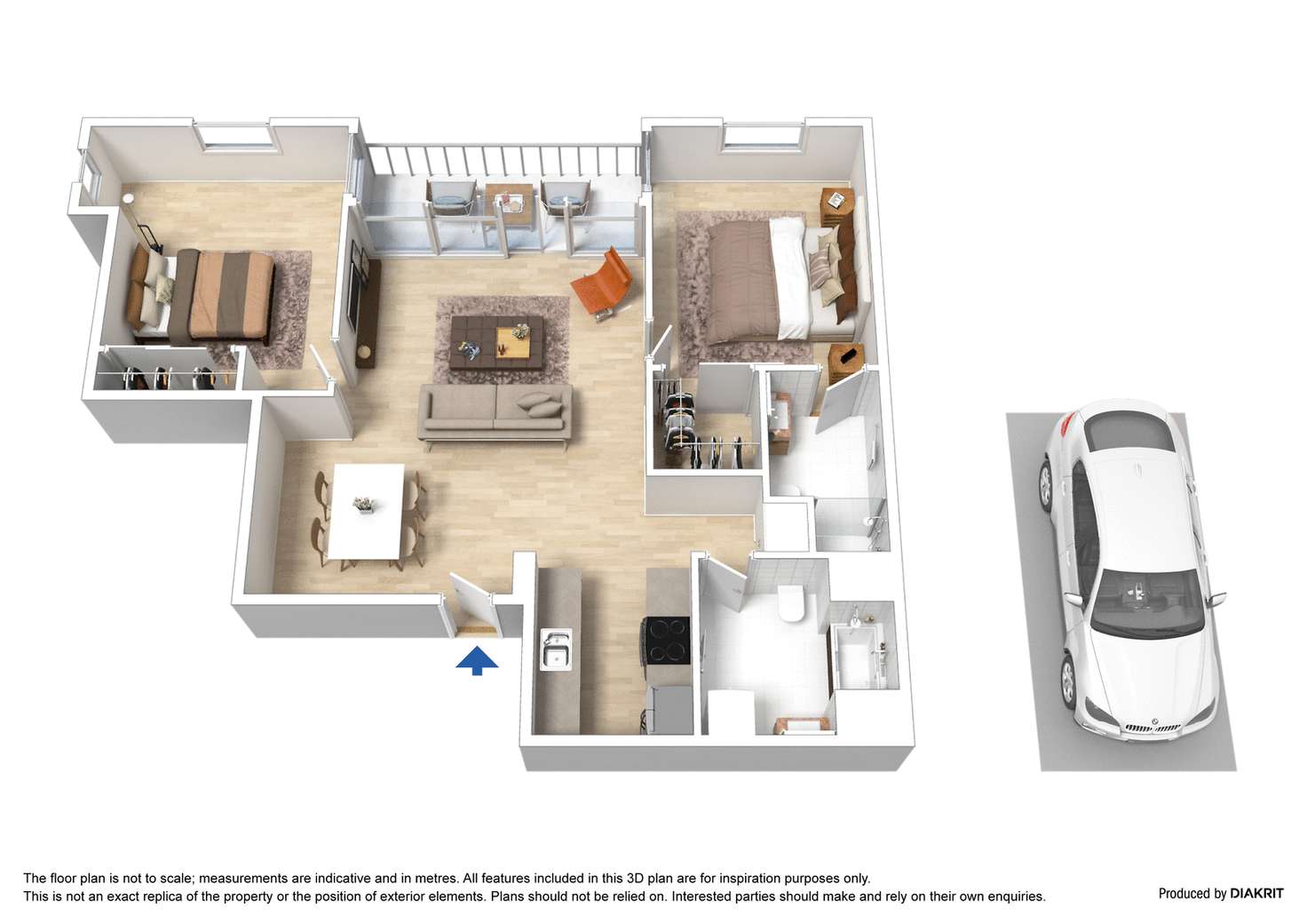 Floorplan of Homely apartment listing, 1703/163 City Road, Southbank VIC 3006