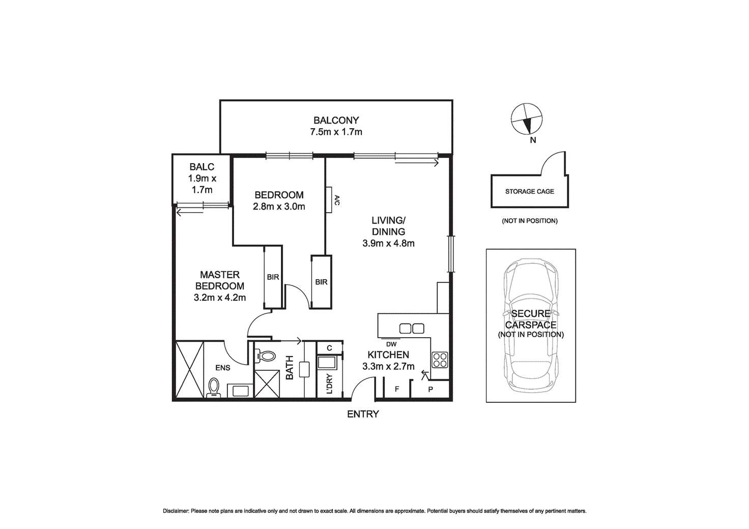 Floorplan of Homely apartment listing, 305/144 Collins Street, Mentone VIC 3194