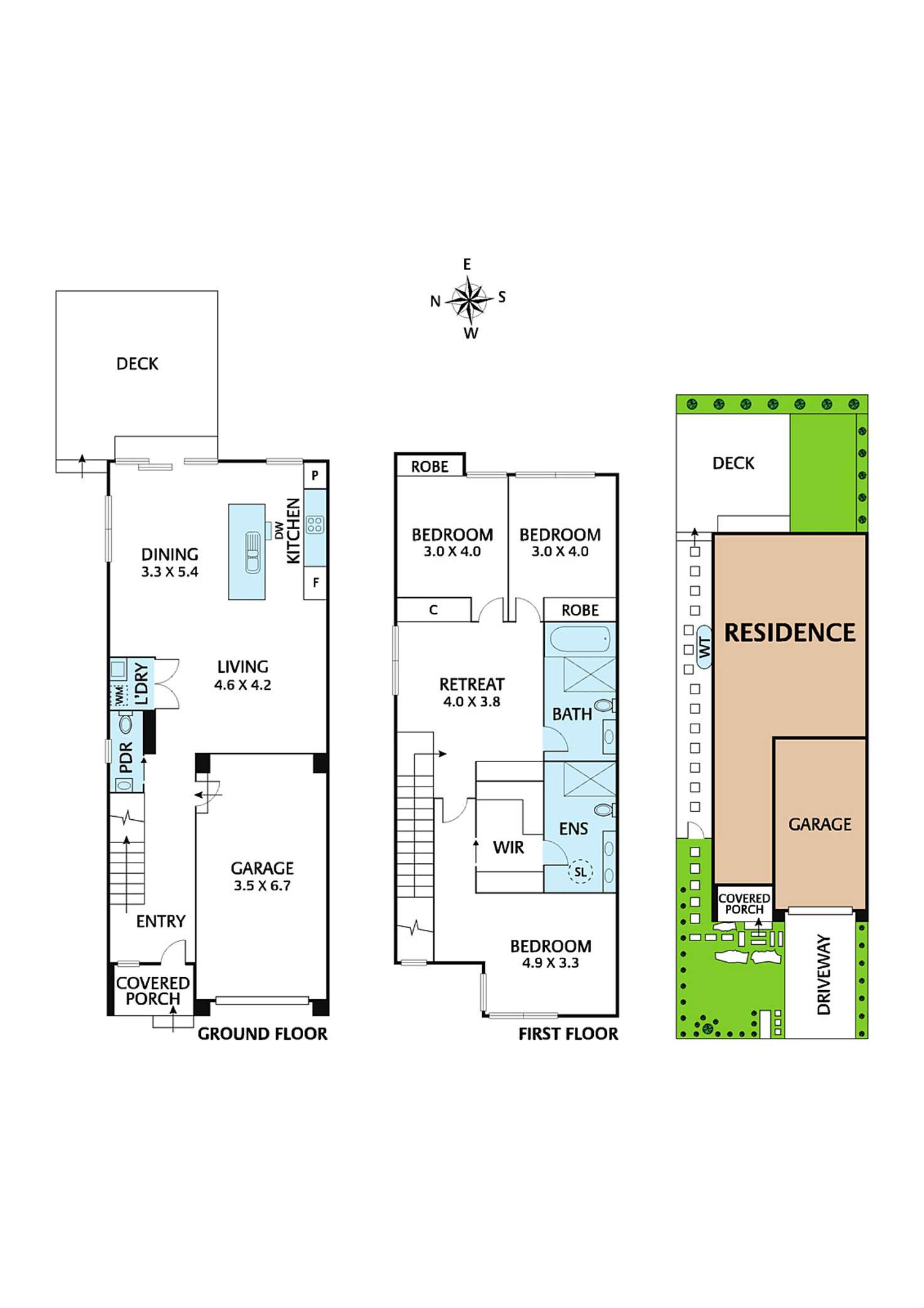Floorplan of Homely townhouse listing, 73 Muyan Circuit, Burwood VIC 3125