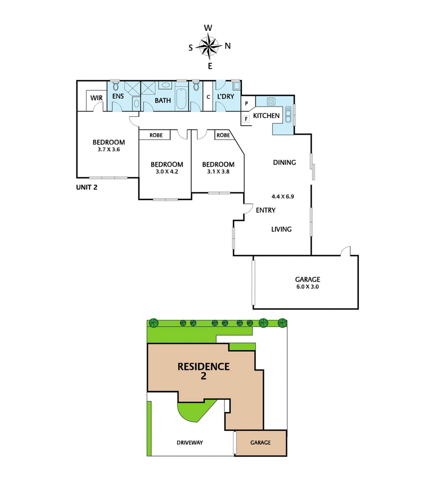 Floorplan of Homely unit listing, 2/8 Rialton Avenue, Blackburn North VIC 3130