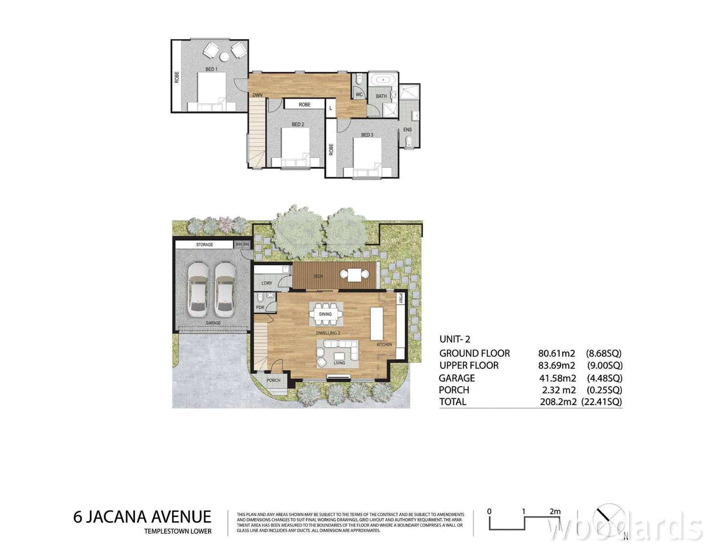 Floorplan of Homely townhouse listing, 1&3/6 Jacana Avenue, Templestowe Lower VIC 3107