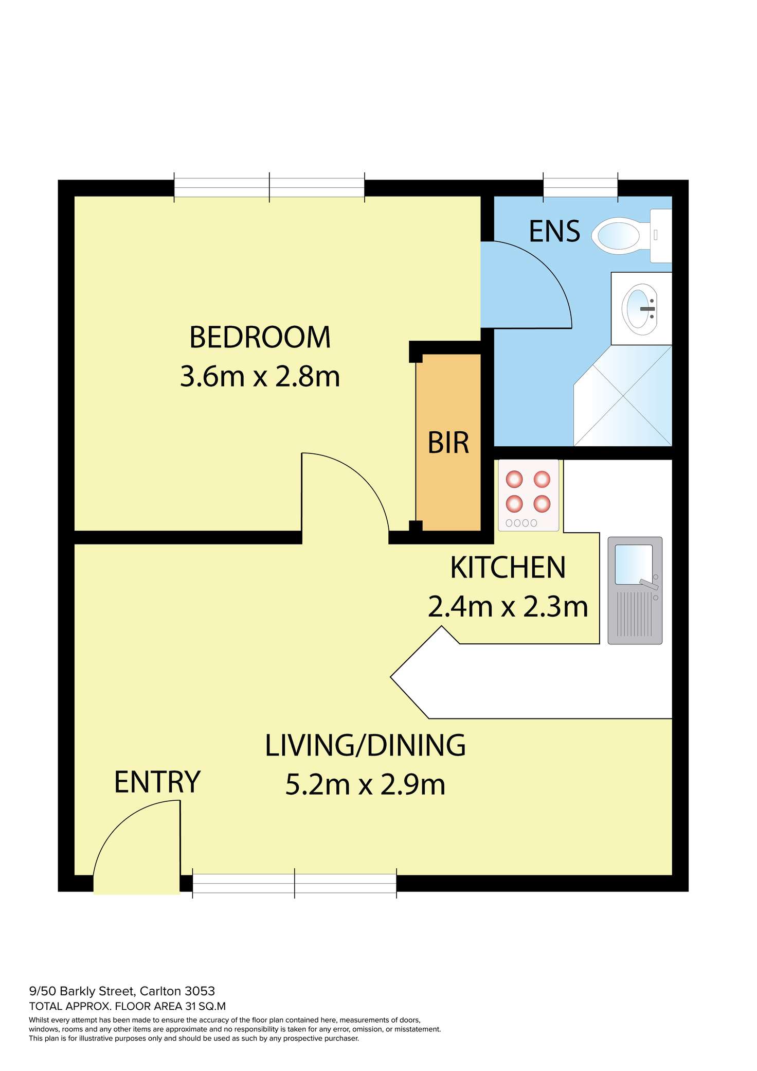 Floorplan of Homely apartment listing, 9/50 Barkly Street, Carlton VIC 3053