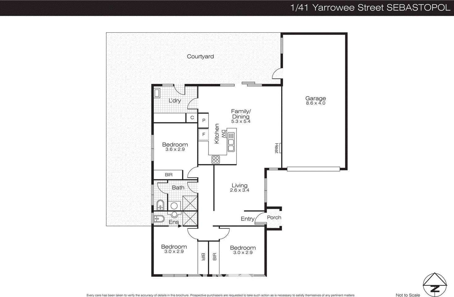 Floorplan of Homely house listing, 1/41 Yarrowee Street, Sebastopol VIC 3356
