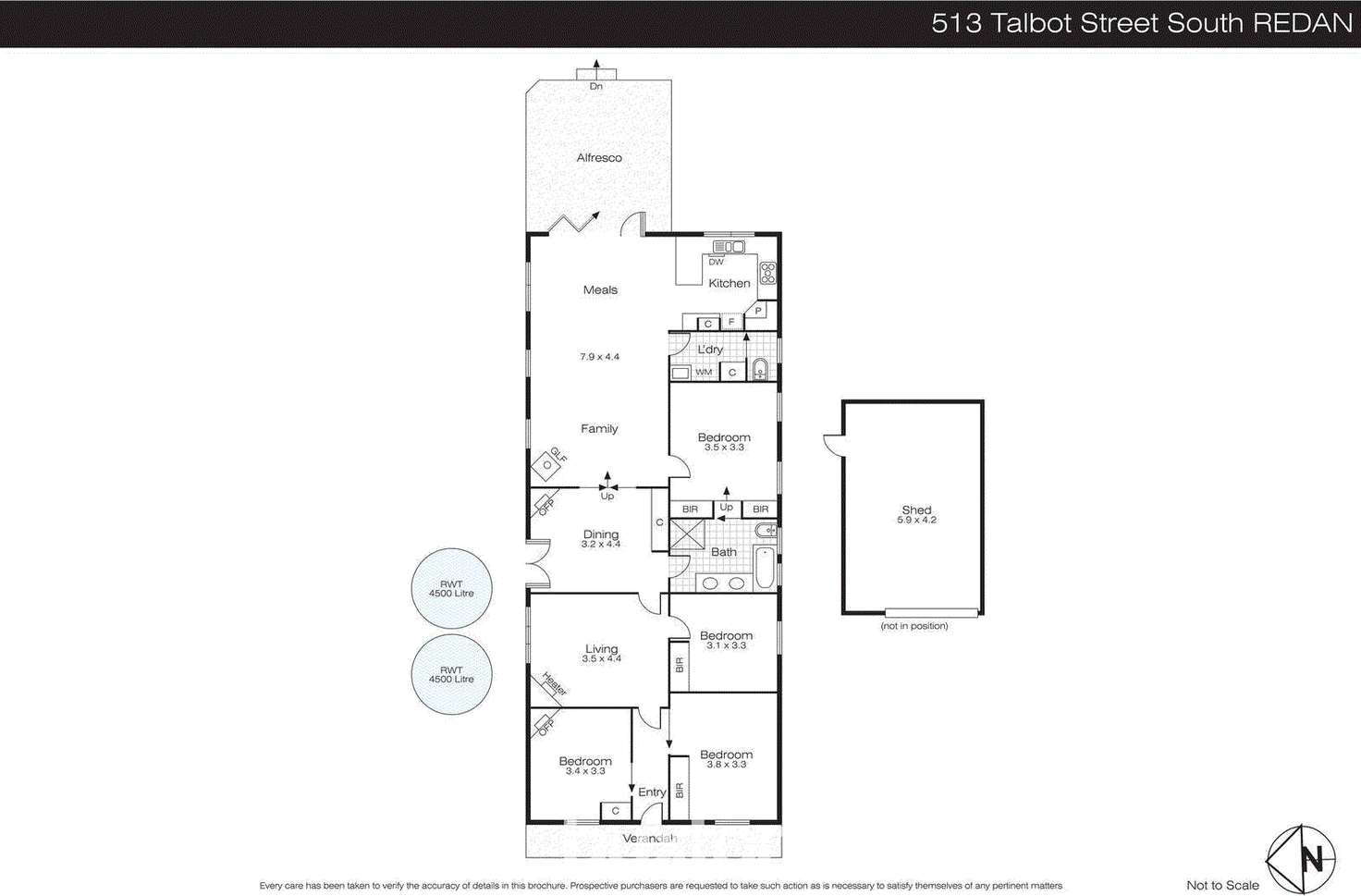 Floorplan of Homely house listing, 513 Talbot  Street South, Redan VIC 3350