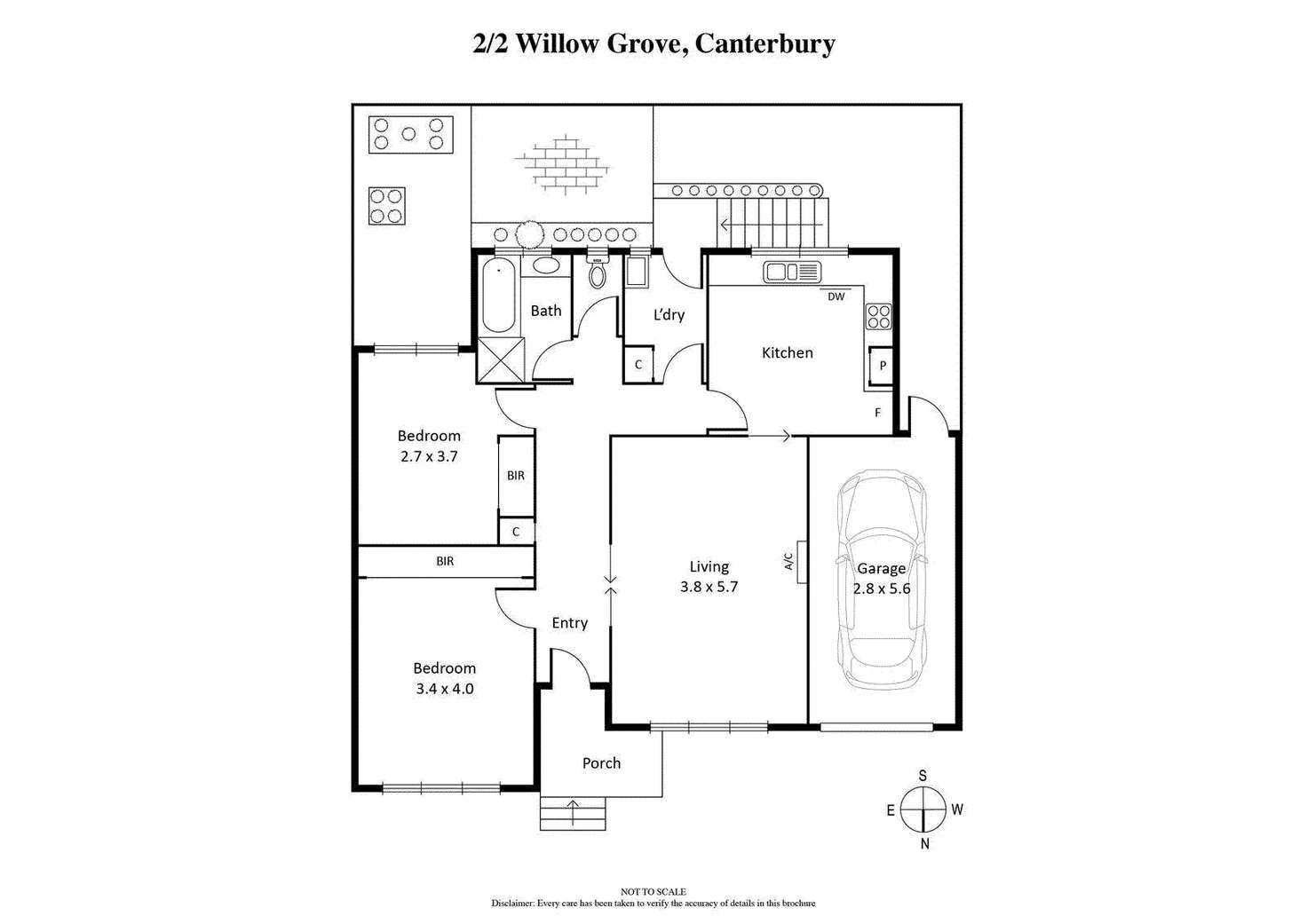 Floorplan of Homely unit listing, 2/2 Willow Grove, Canterbury VIC 3126