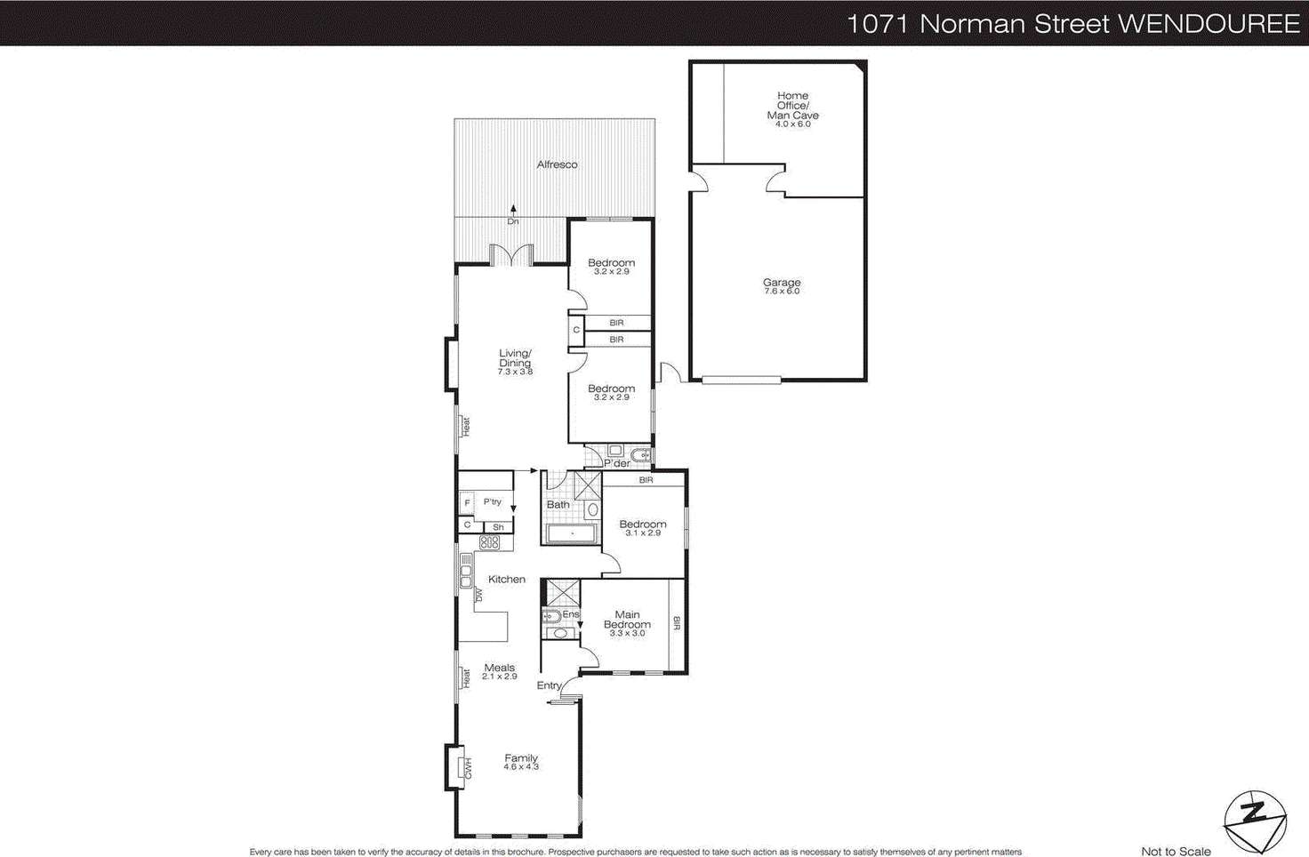 Floorplan of Homely house listing, 1071 Norman Street, Wendouree VIC 3355