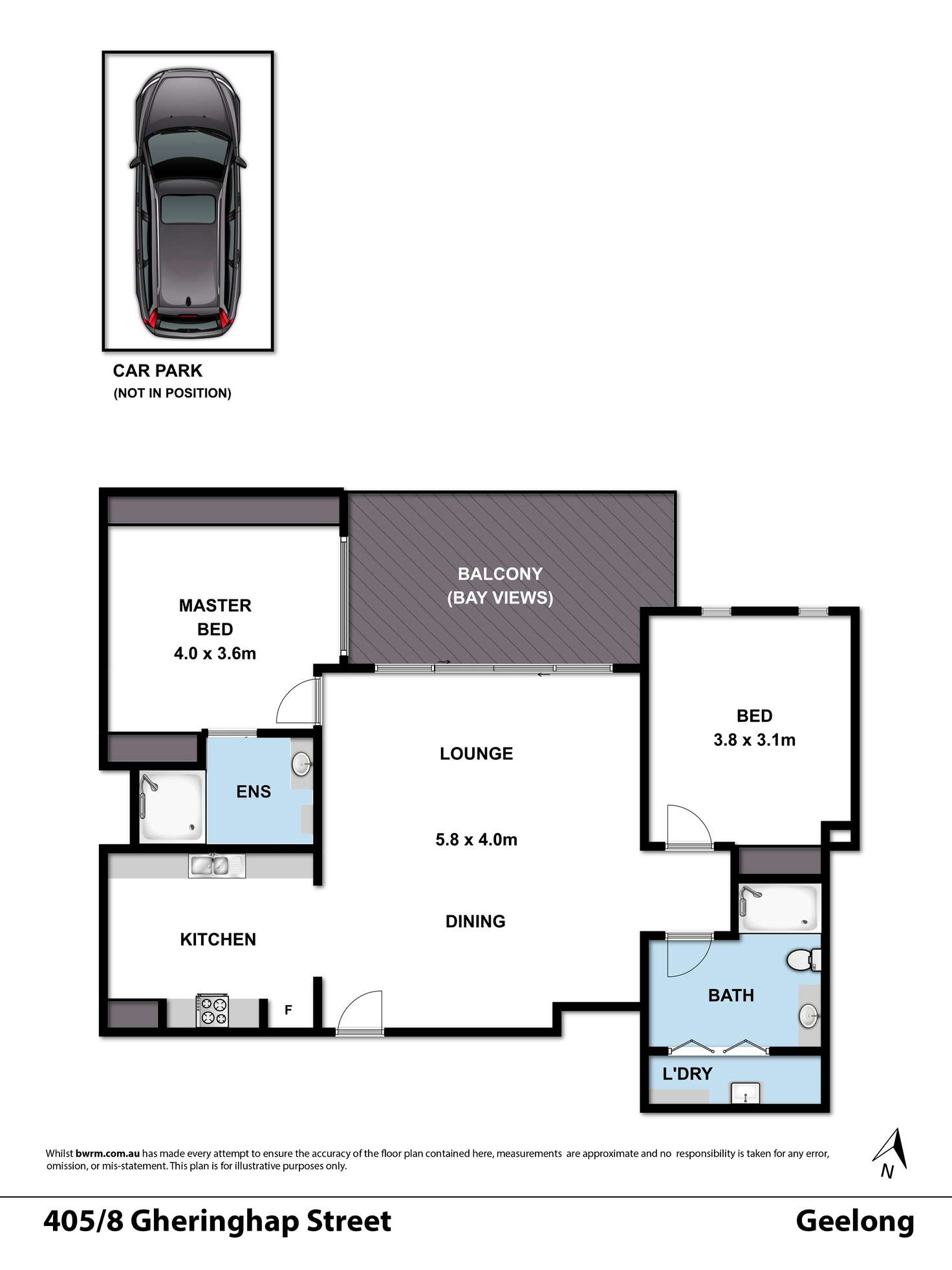 Floorplan of Homely apartment listing, 405/8 Gheringhap Street, Geelong VIC 3220