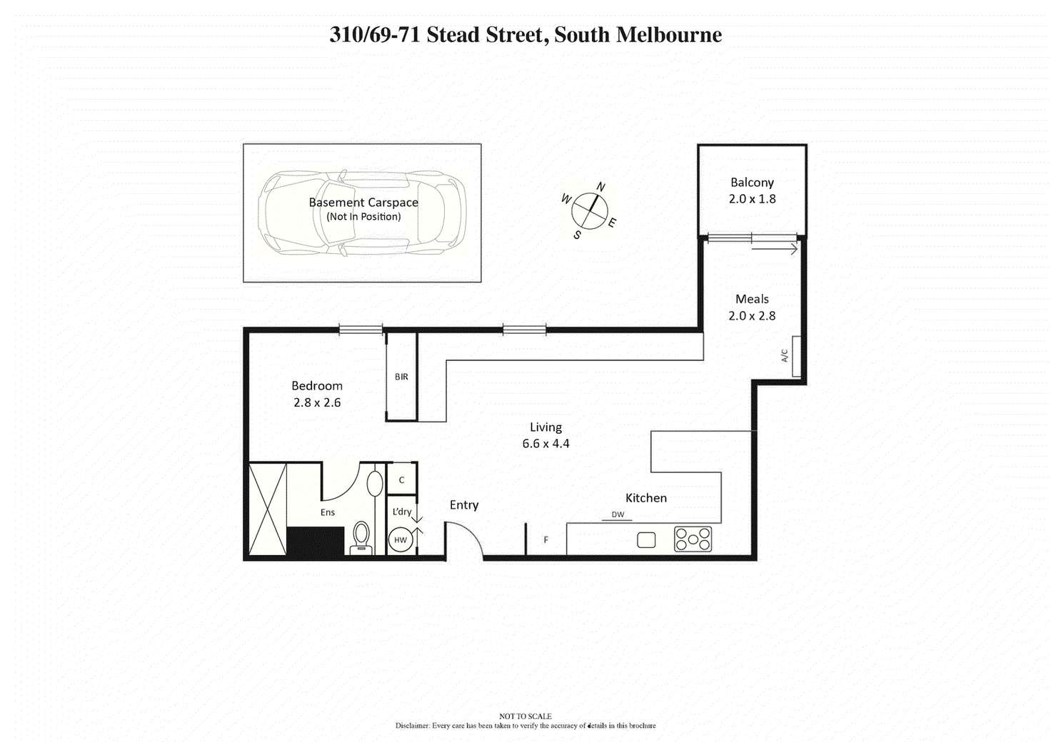 Floorplan of Homely apartment listing, 310/69-71 Stead Street, South Melbourne VIC 3205