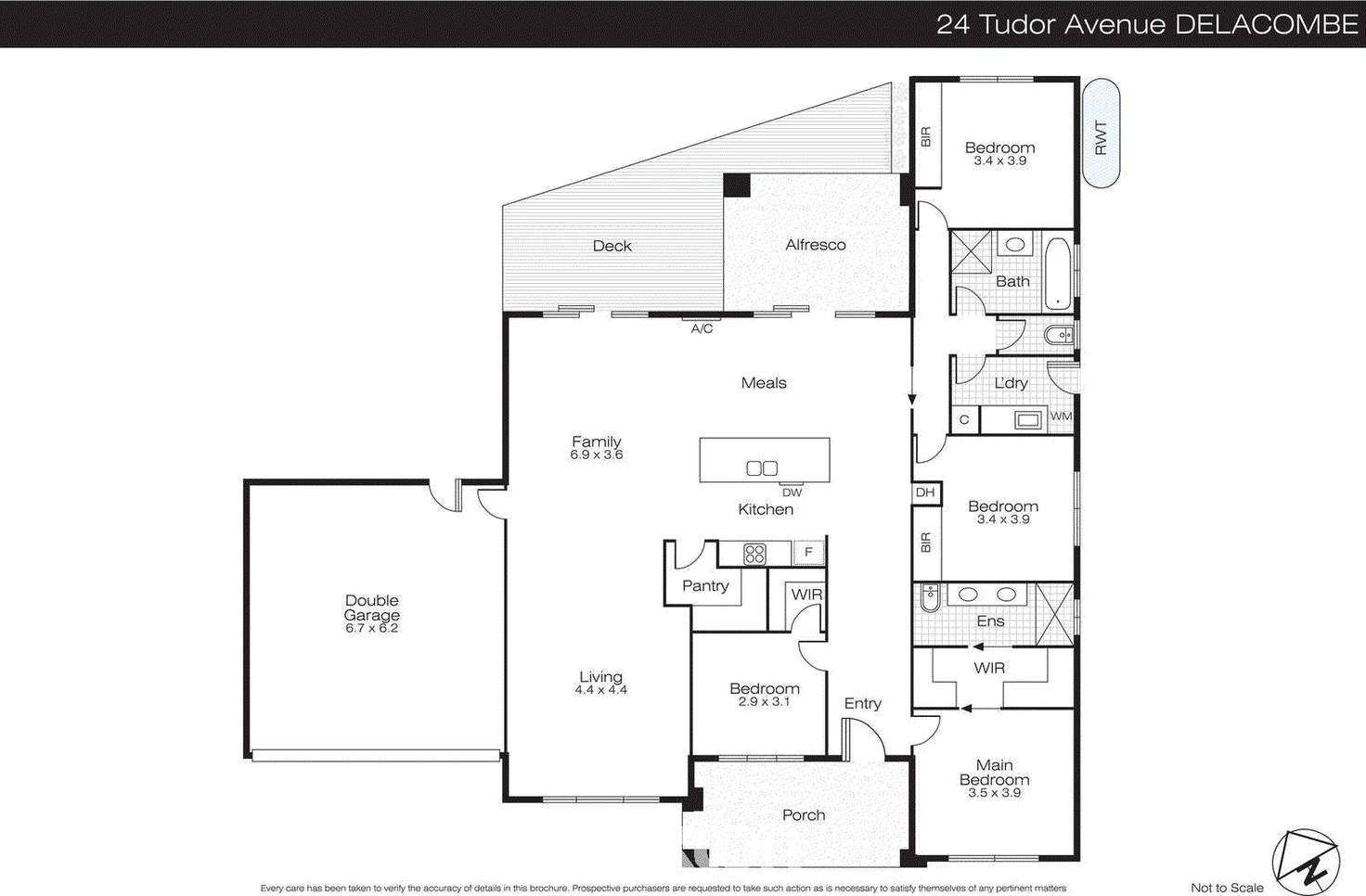 Floorplan of Homely house listing, 24 Tudor Avenue, Delacombe VIC 3356