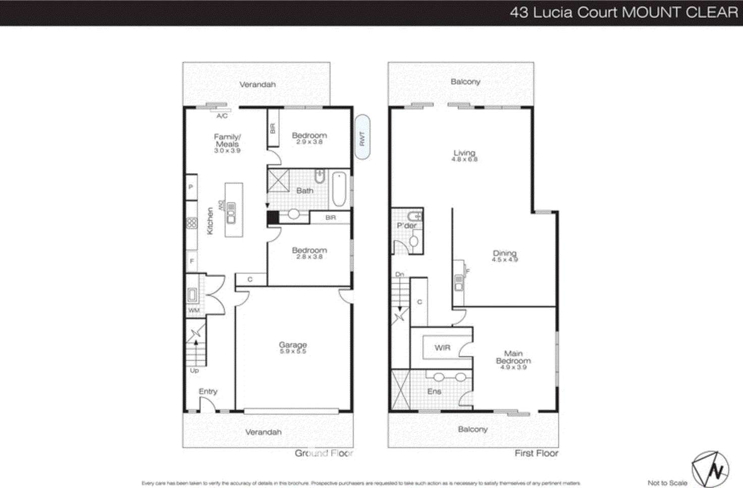 Floorplan of Homely house listing, 43 Lucia Crescent, Mount Clear VIC 3350