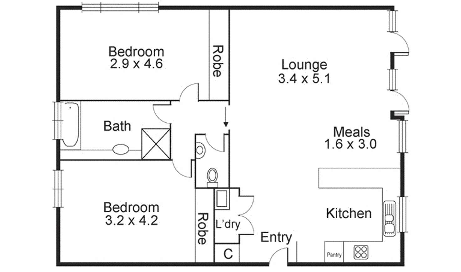 Floorplan of Homely apartment listing, 5/8 St Georges Road, Elsternwick VIC 3185