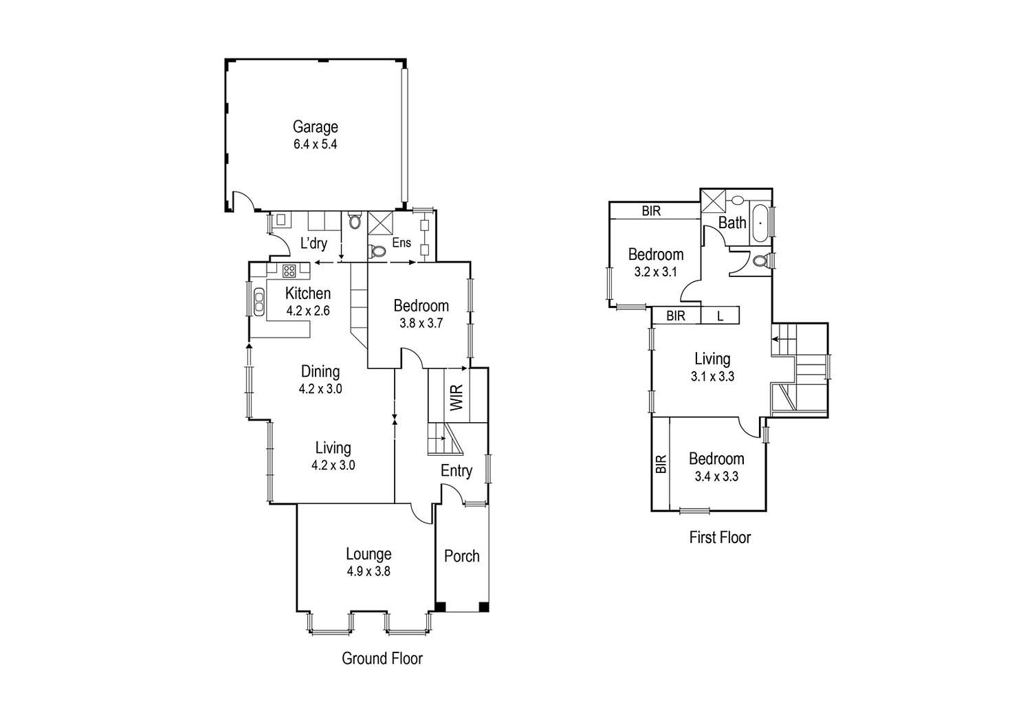 Floorplan of Homely townhouse listing, 1/16 Rotherwood Road, Ivanhoe East VIC 3079