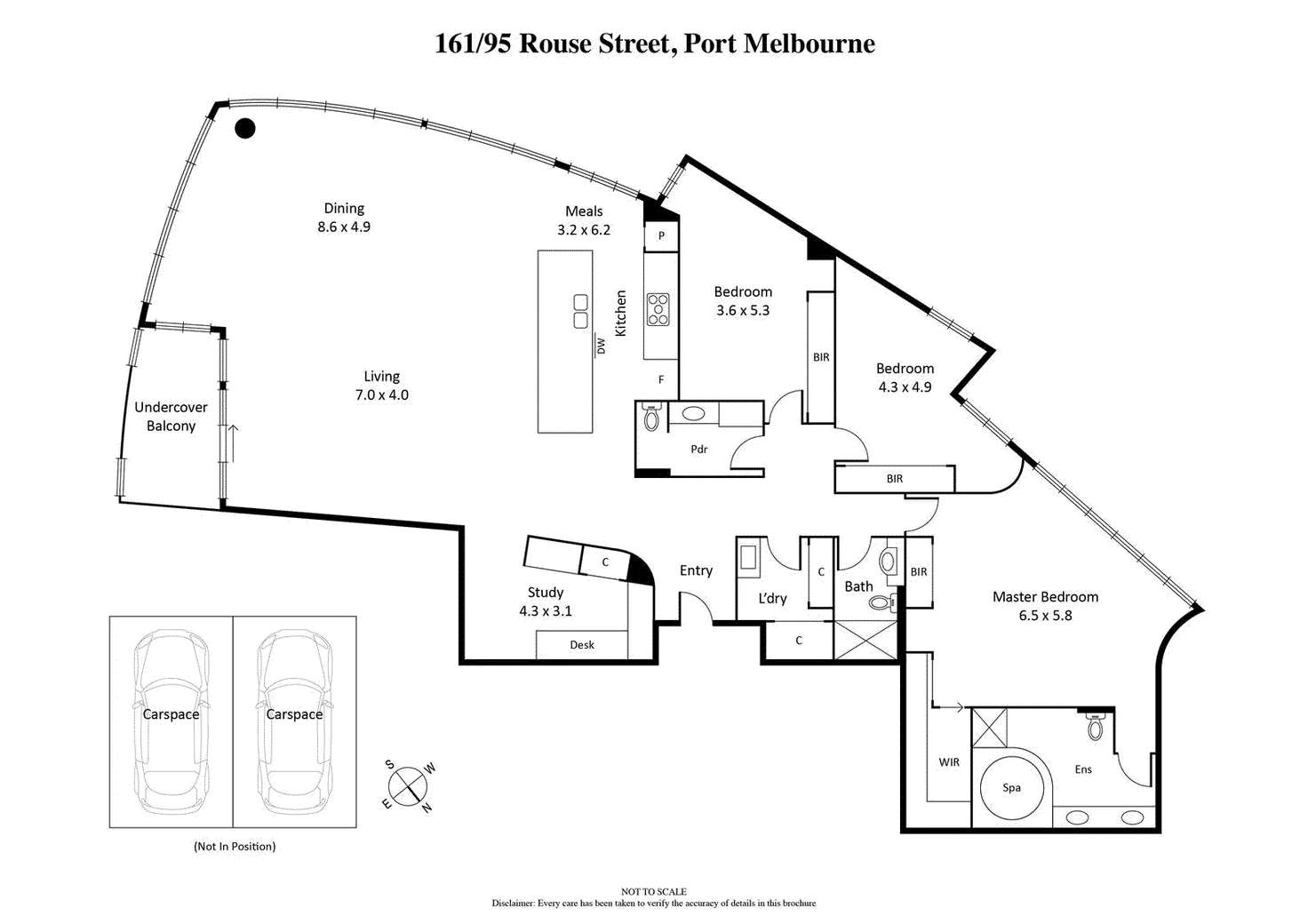 Floorplan of Homely apartment listing, 161/95 Rouse Street, Port Melbourne VIC 3207