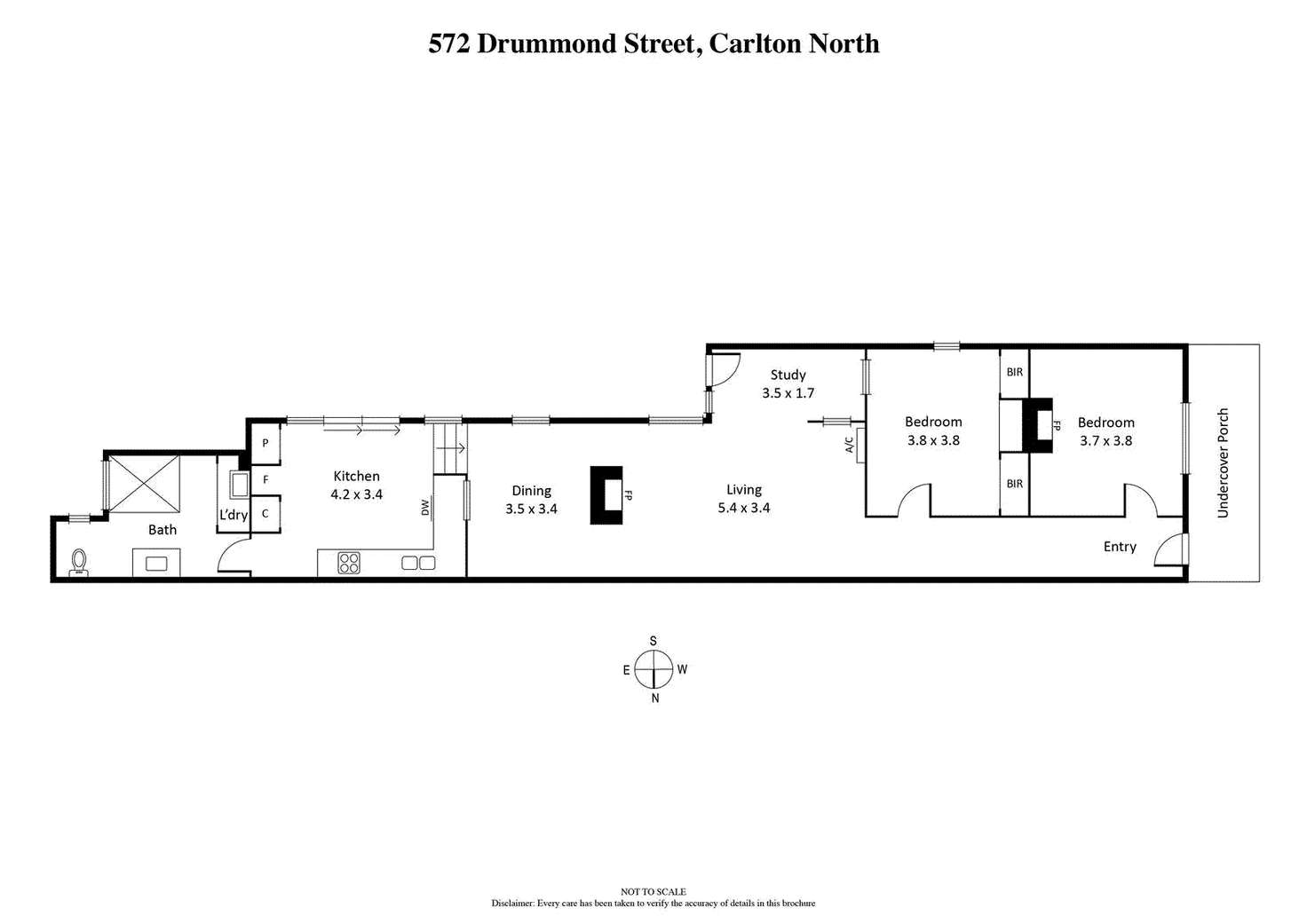 Floorplan of Homely house listing, 572 Drummond Street, Carlton North VIC 3054