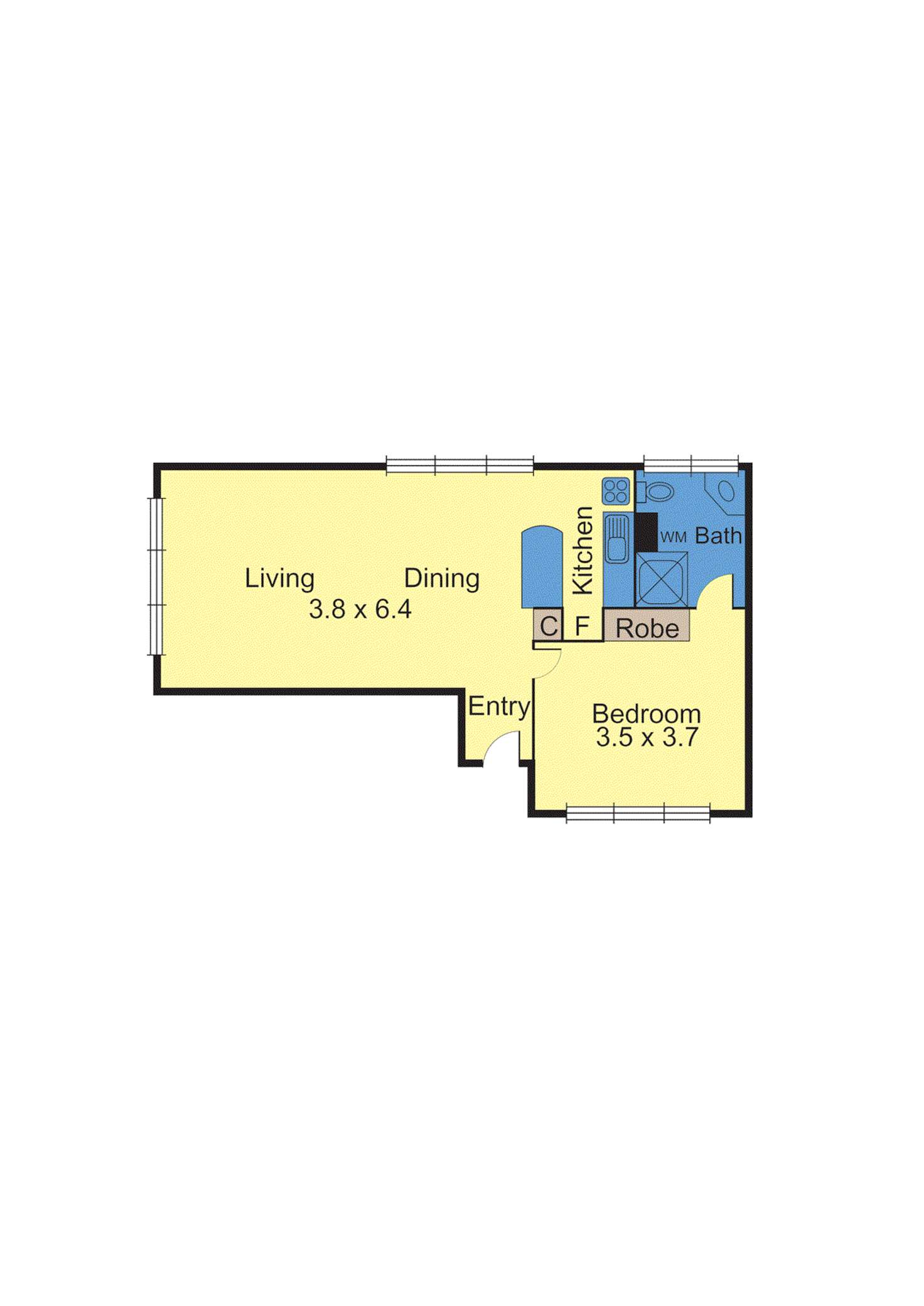 Floorplan of Homely apartment listing, 6/29 Bell Street, Hawthorn VIC 3122