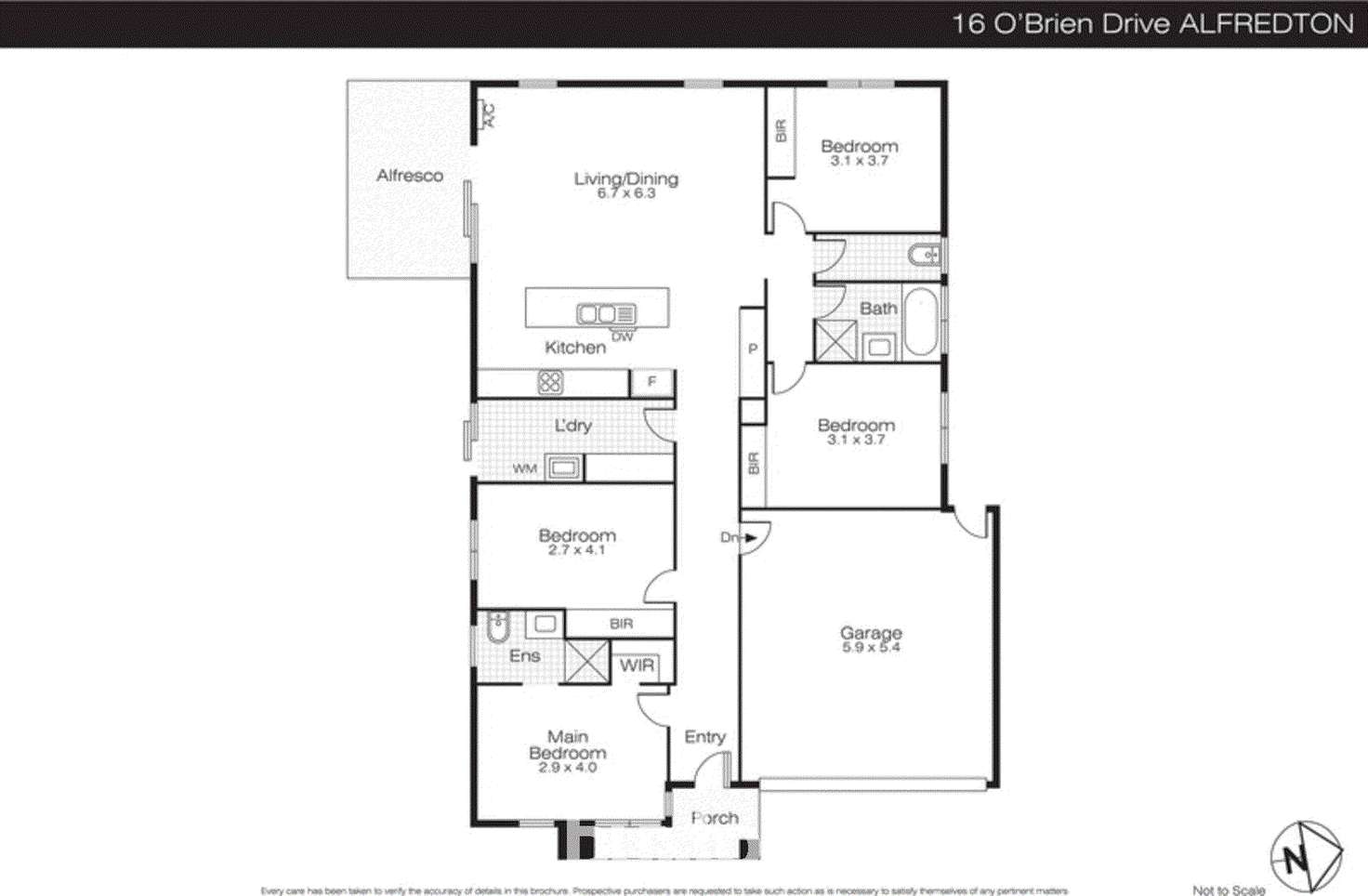 Floorplan of Homely house listing, 16 O'Brien Drive, Alfredton VIC 3350