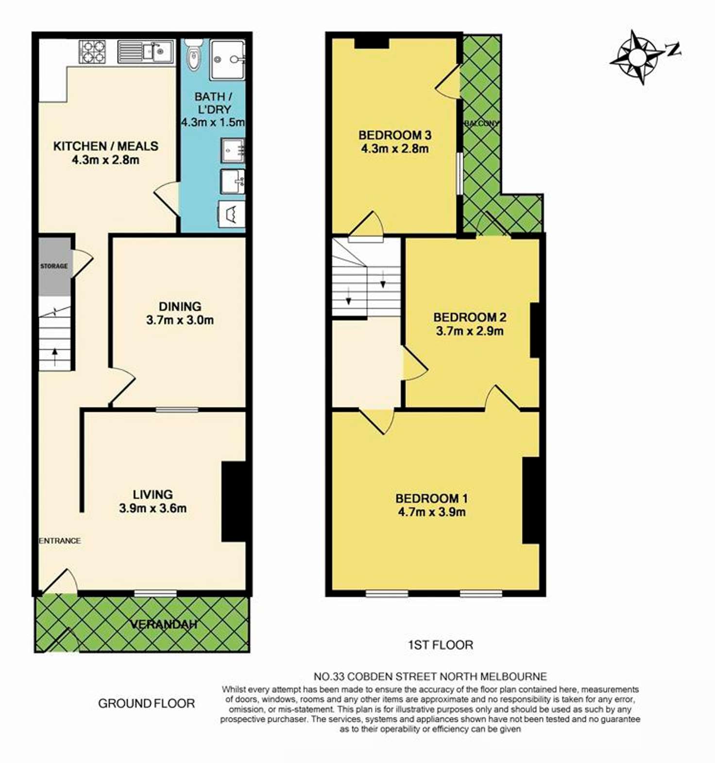 Floorplan of Homely house listing, 33 Cobden Street, North Melbourne VIC 3051