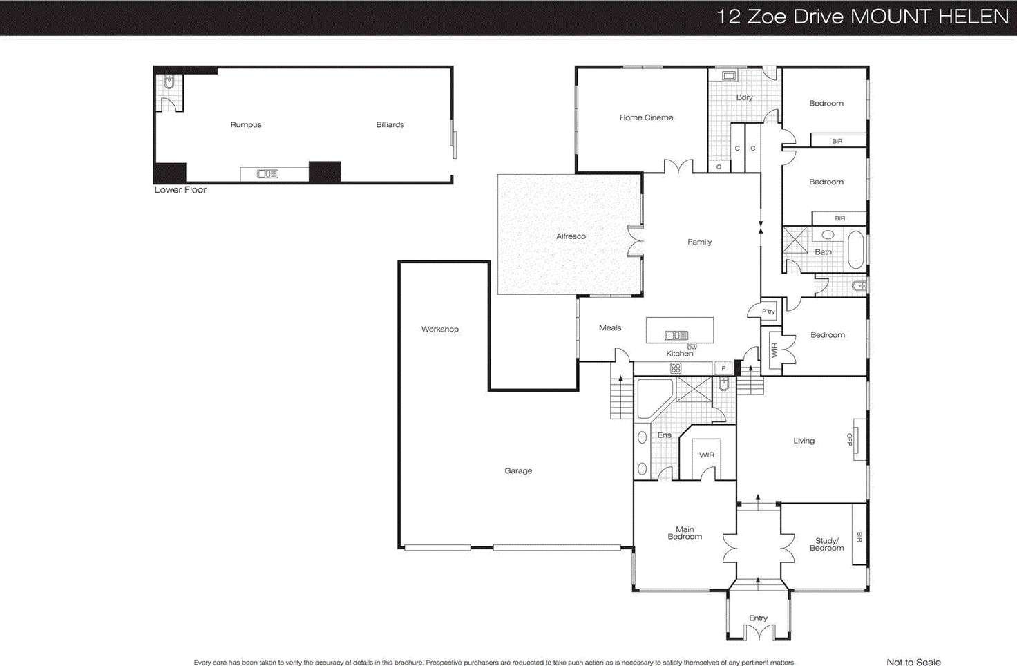 Floorplan of Homely house listing, 12 Zoe Drive, Mount Helen VIC 3350