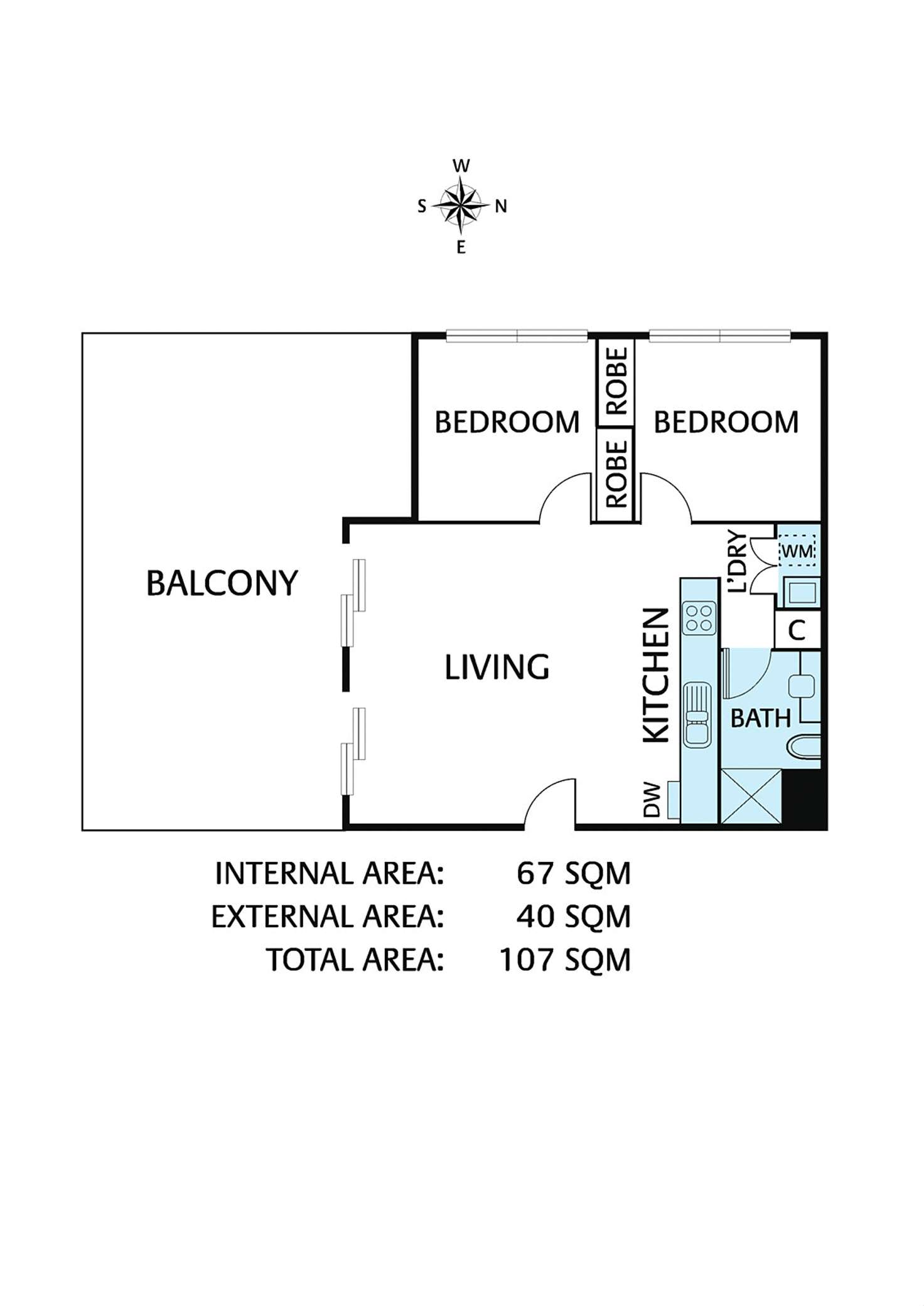 Floorplan of Homely apartment listing, 416/193-195 Springvale Road, Nunawading VIC 3131