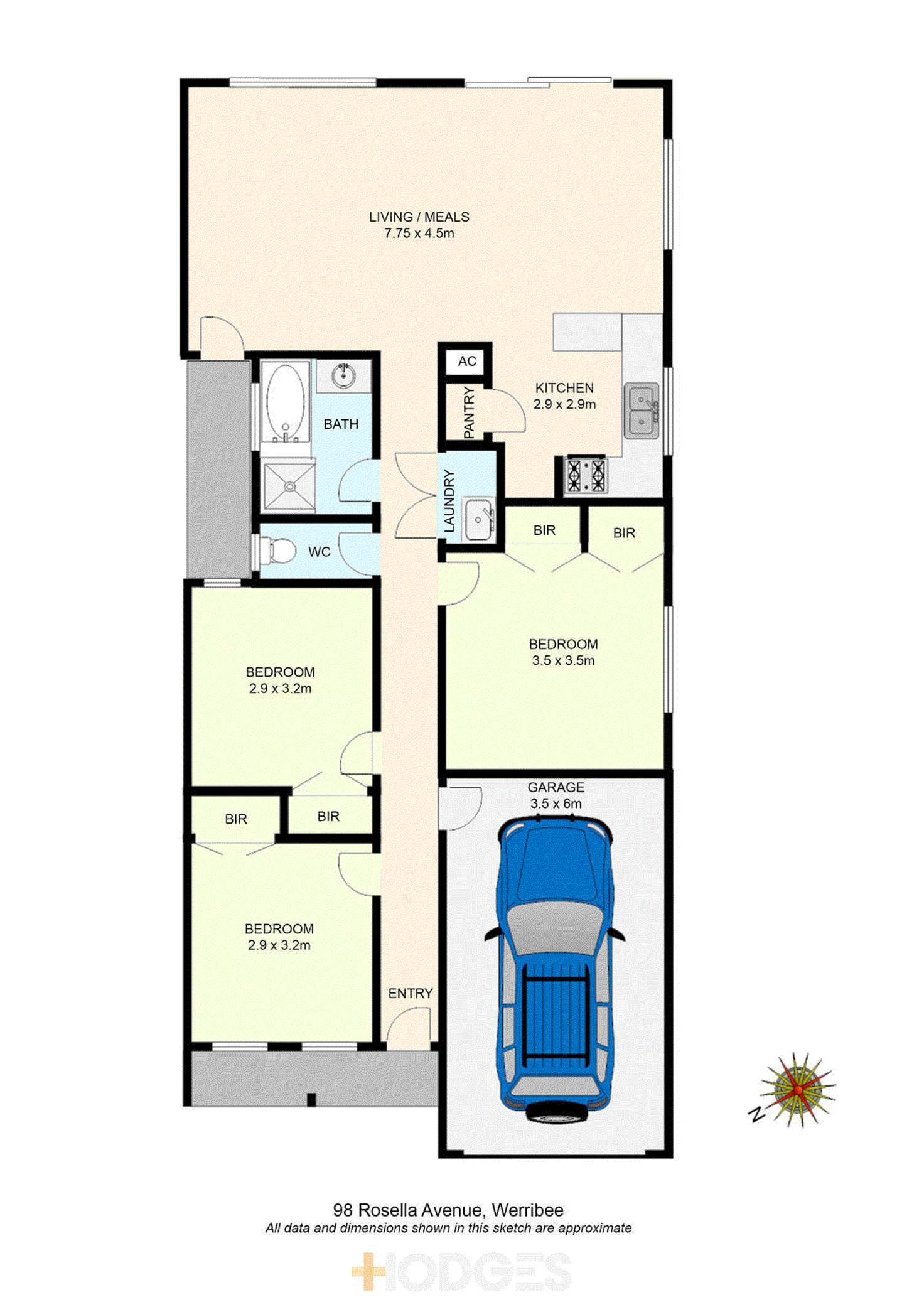 Floorplan of Homely house listing, 98 Rosella Avenue, Werribee VIC 3030