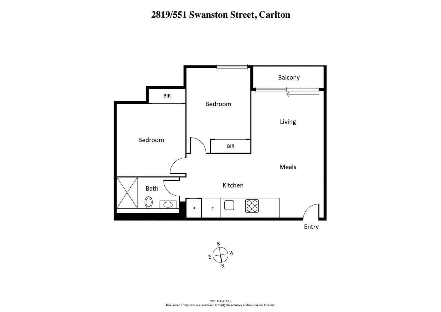 Floorplan of Homely apartment listing, 2819/551 Swanston Street, Carlton VIC 3053
