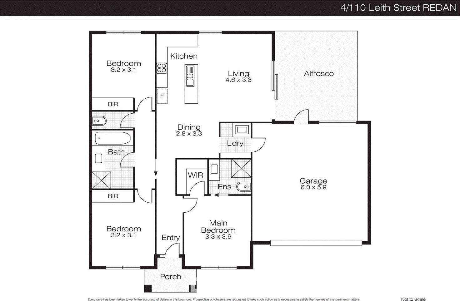 Floorplan of Homely house listing, 4/110 Leith Street, Redan VIC 3350