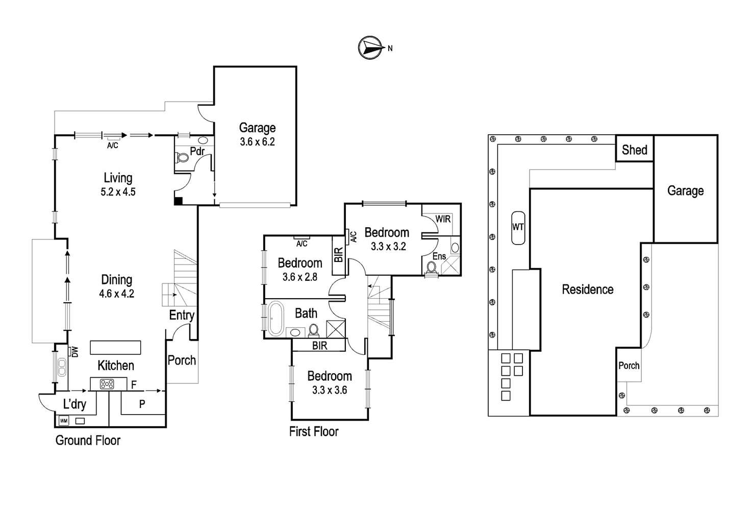 Floorplan of Homely townhouse listing, 2/219 Banksia Street, Ivanhoe VIC 3079
