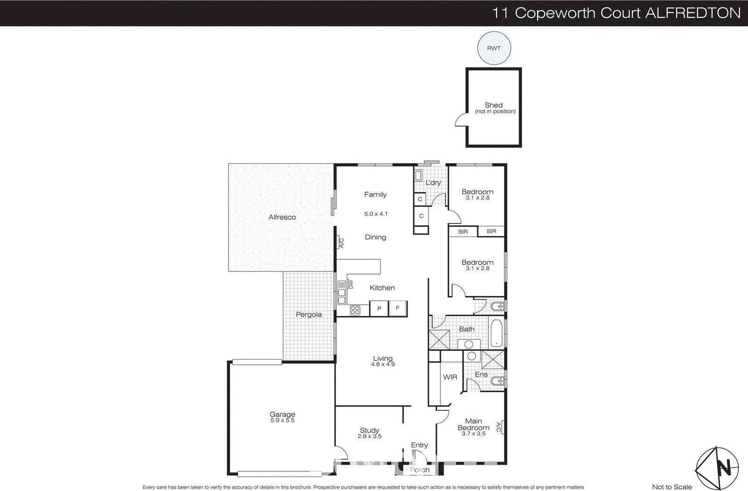 Floorplan of Homely house listing, 11 Copeworth Court, Alfredton VIC 3350