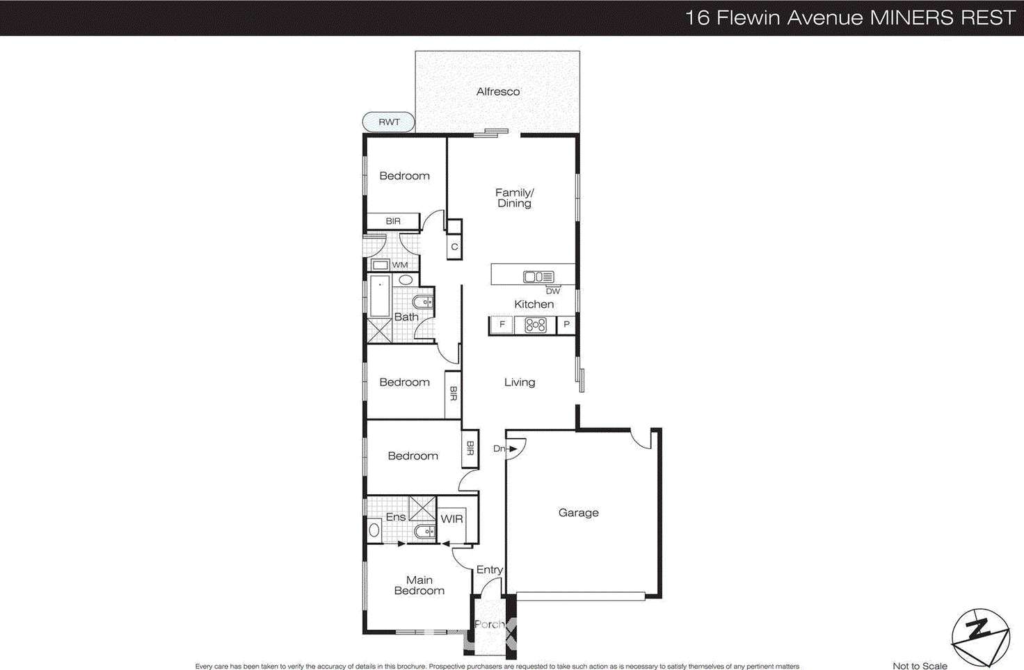 Floorplan of Homely house listing, 16 Flewin Avenue, Miners Rest VIC 3352