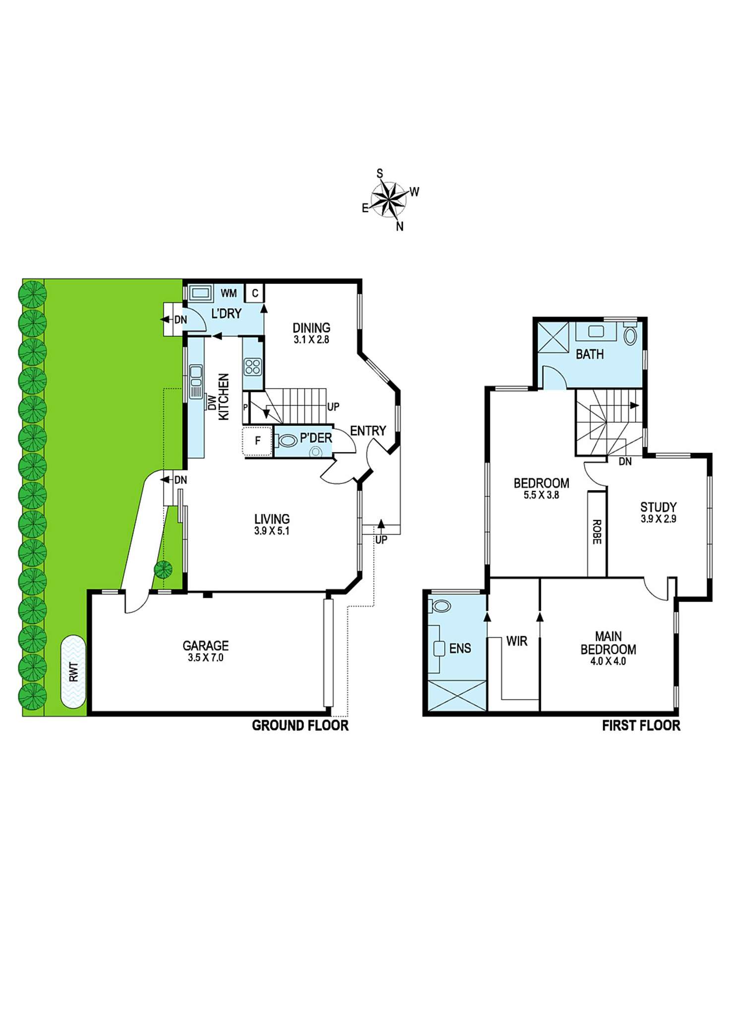 Floorplan of Homely townhouse listing, 2/131 Balcombe Road, Mentone VIC 3194