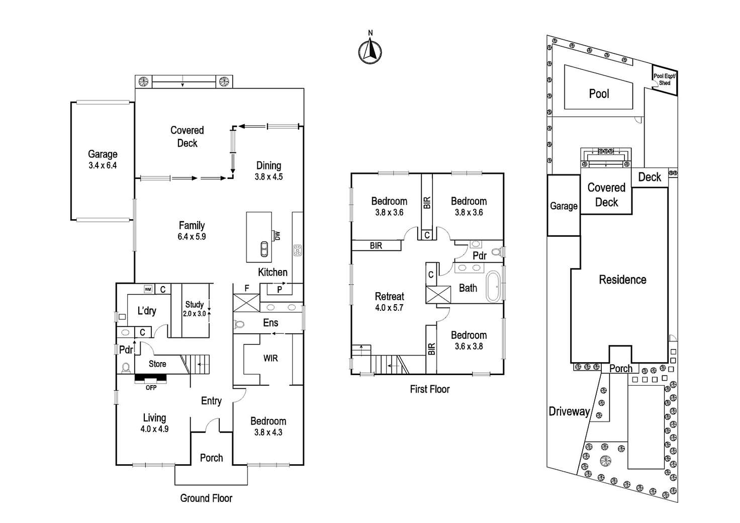 Floorplan of Homely house listing, 36 Otterington Grove, Ivanhoe East VIC 3079