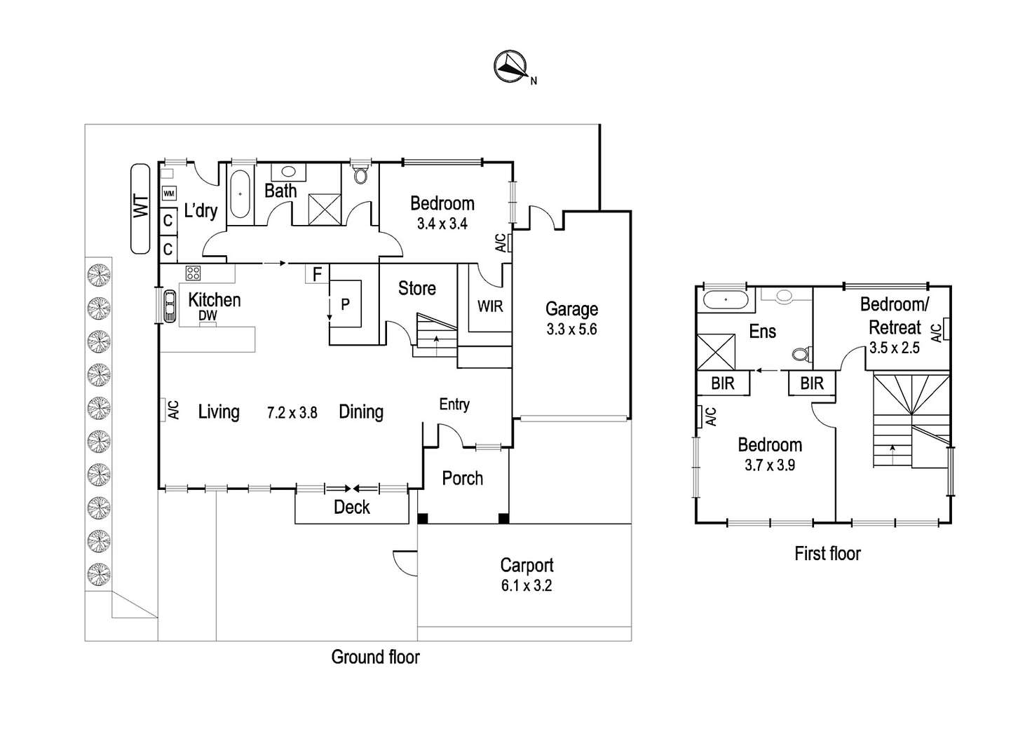 Floorplan of Homely townhouse listing, 3/24 Lower Plenty Road, Rosanna VIC 3084