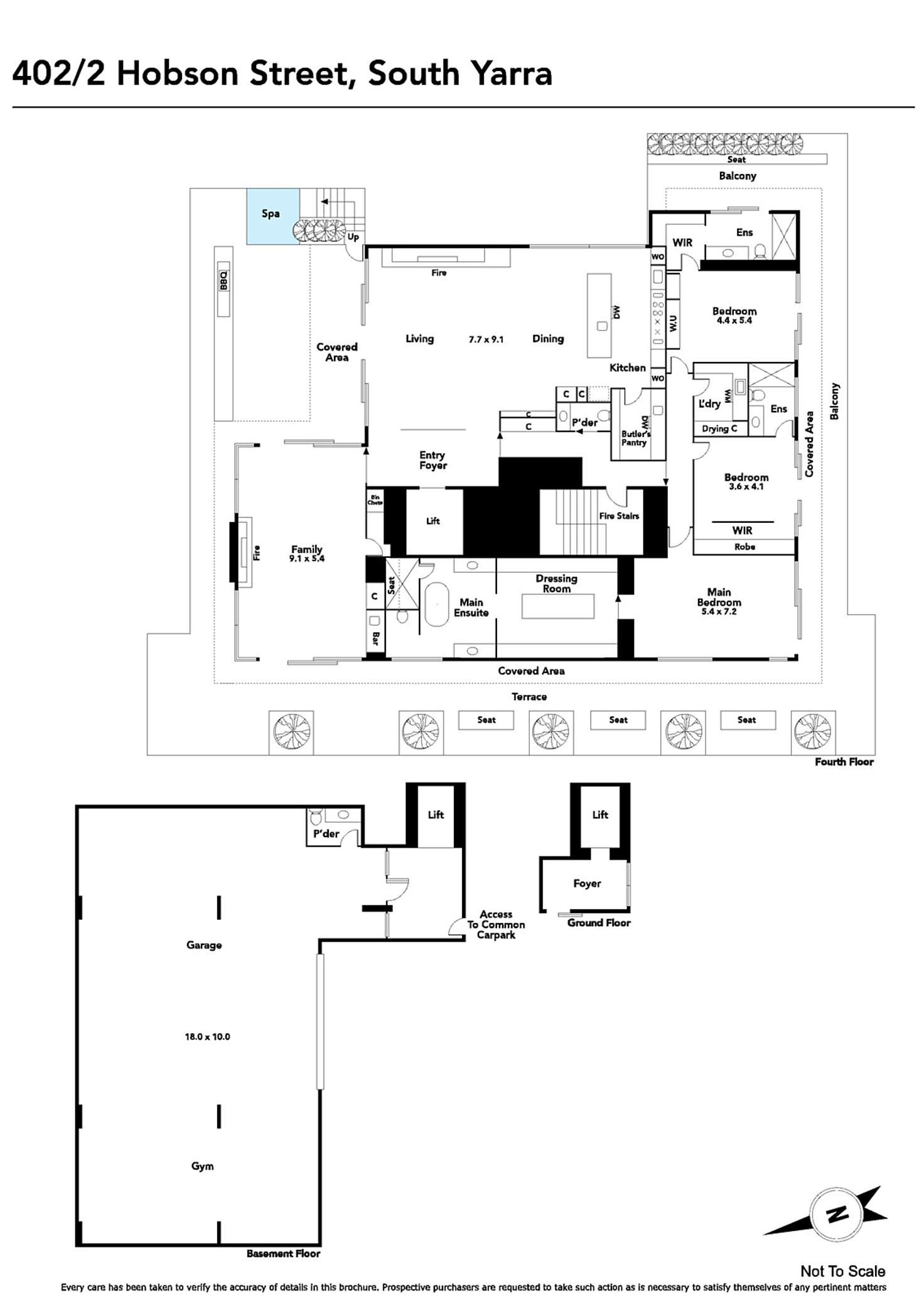Floorplan of Homely apartment listing, 402/2 Hobson Street, South Yarra VIC 3141
