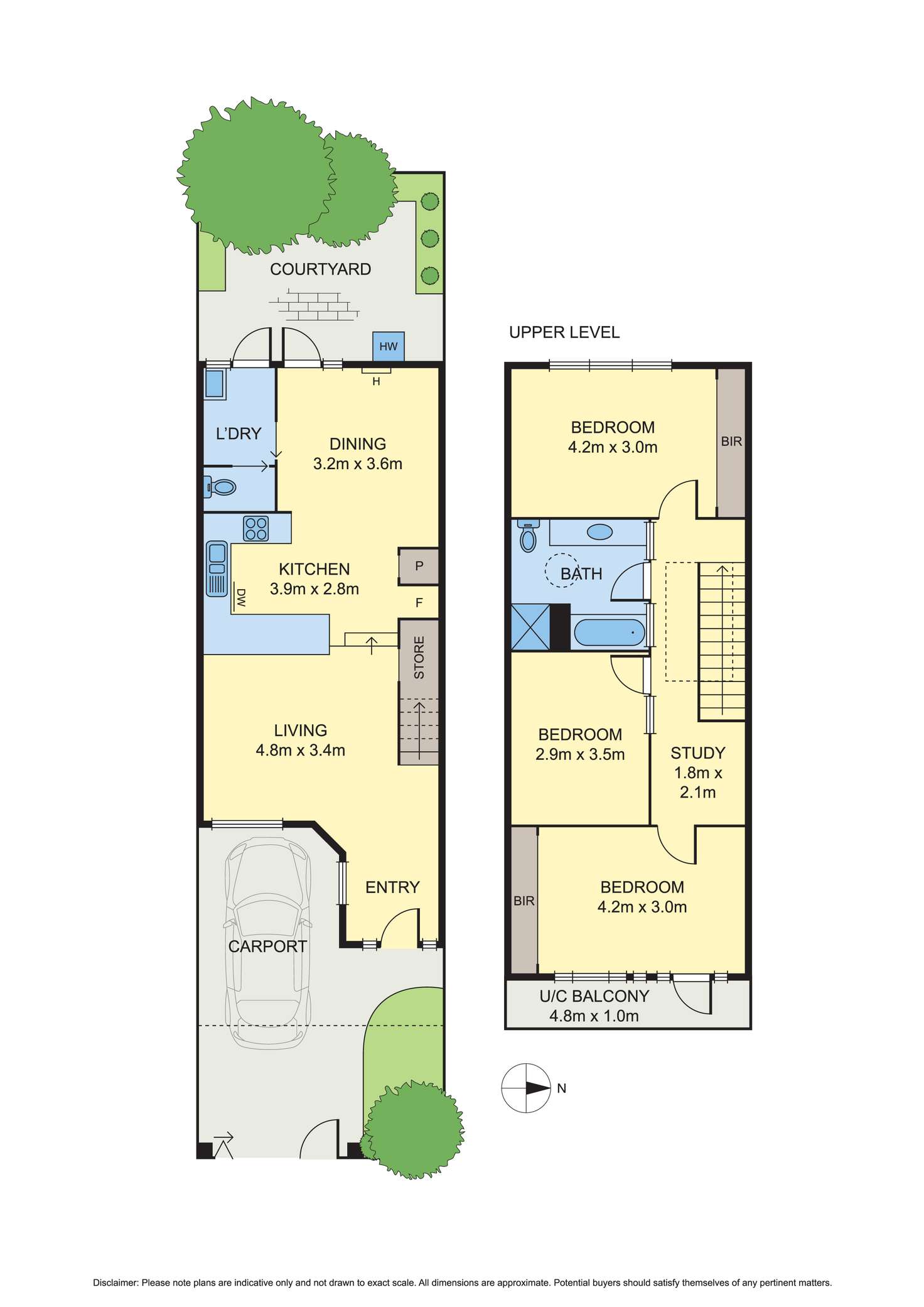 Floorplan of Homely townhouse listing, 9 Henry Street, Carlton North VIC 3054