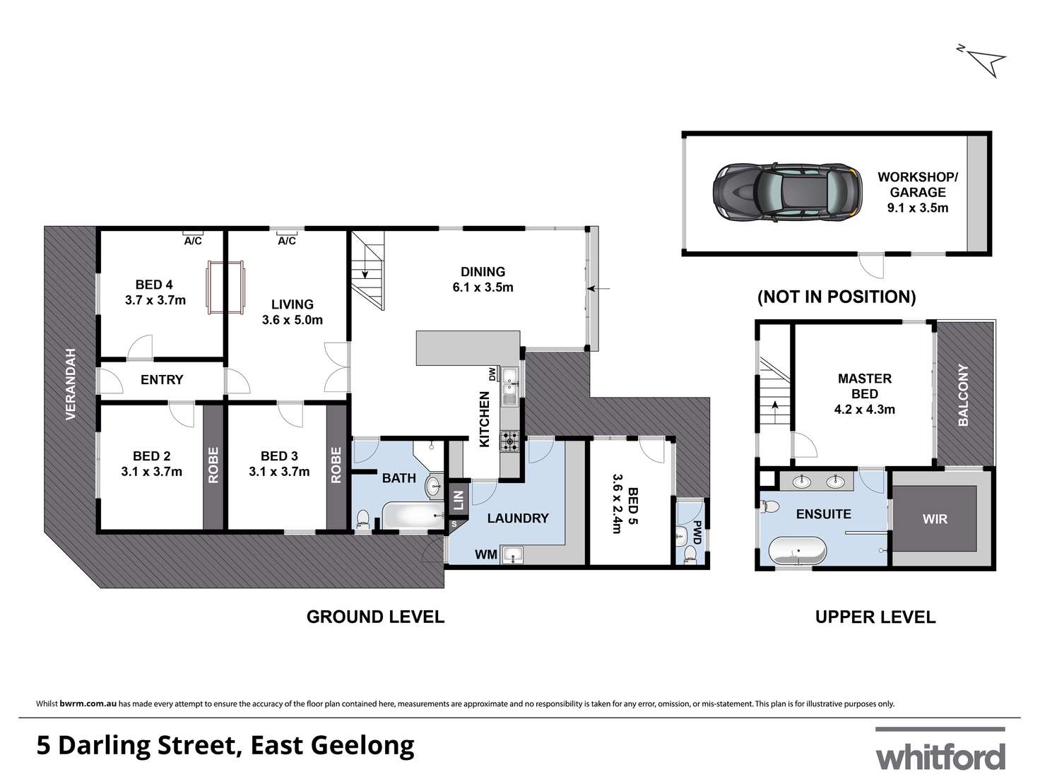 Floorplan of Homely house listing, 5 Darling Street, East Geelong VIC 3219