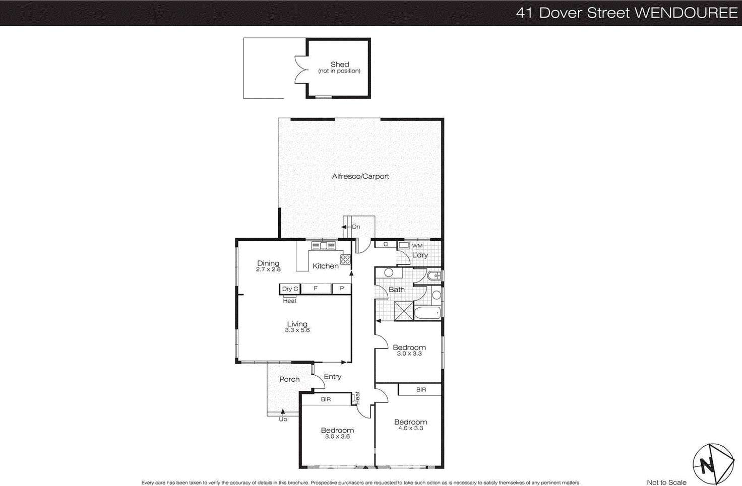 Floorplan of Homely house listing, 41 Dover Street, Wendouree VIC 3355