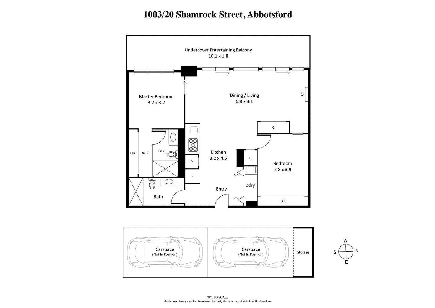 Floorplan of Homely apartment listing, 1003/20 Shamrock Street, Abbotsford VIC 3067