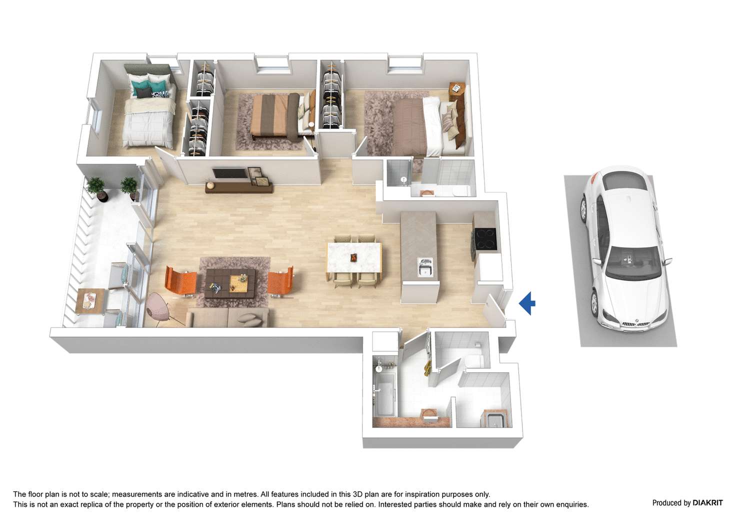 Floorplan of Homely apartment listing, 13/33 Jeffcott Street, West Melbourne VIC 3003
