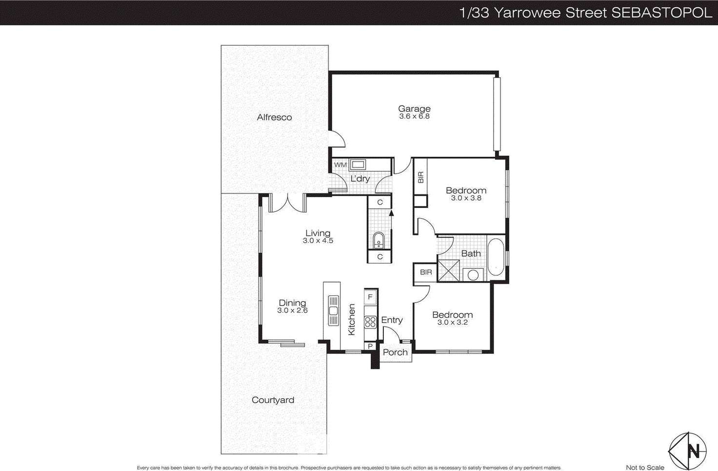 Floorplan of Homely house listing, 1/33 Yarrowee Street, Sebastopol VIC 3356