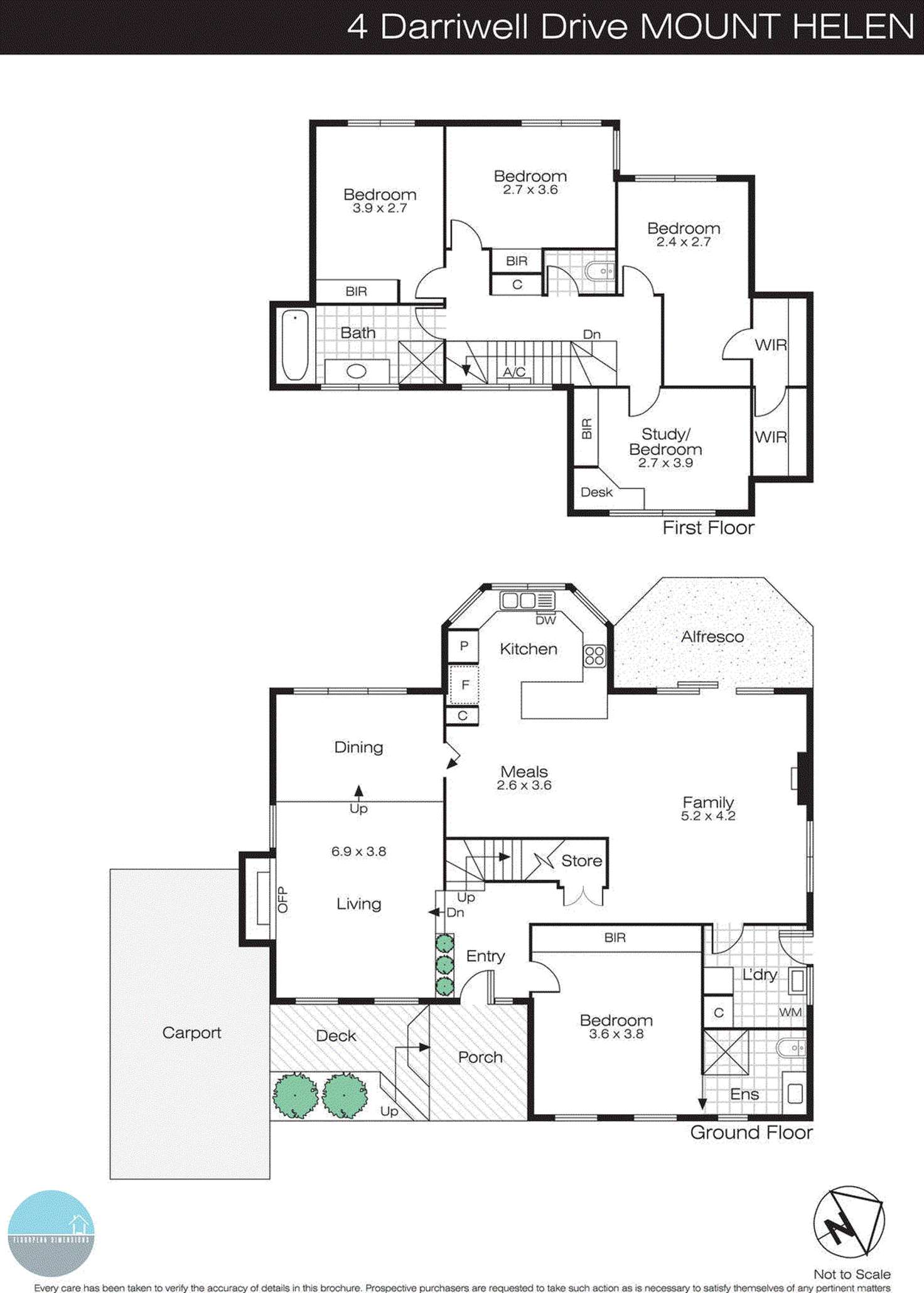 Floorplan of Homely house listing, 4 Darriwell Drive, Mount Helen VIC 3350