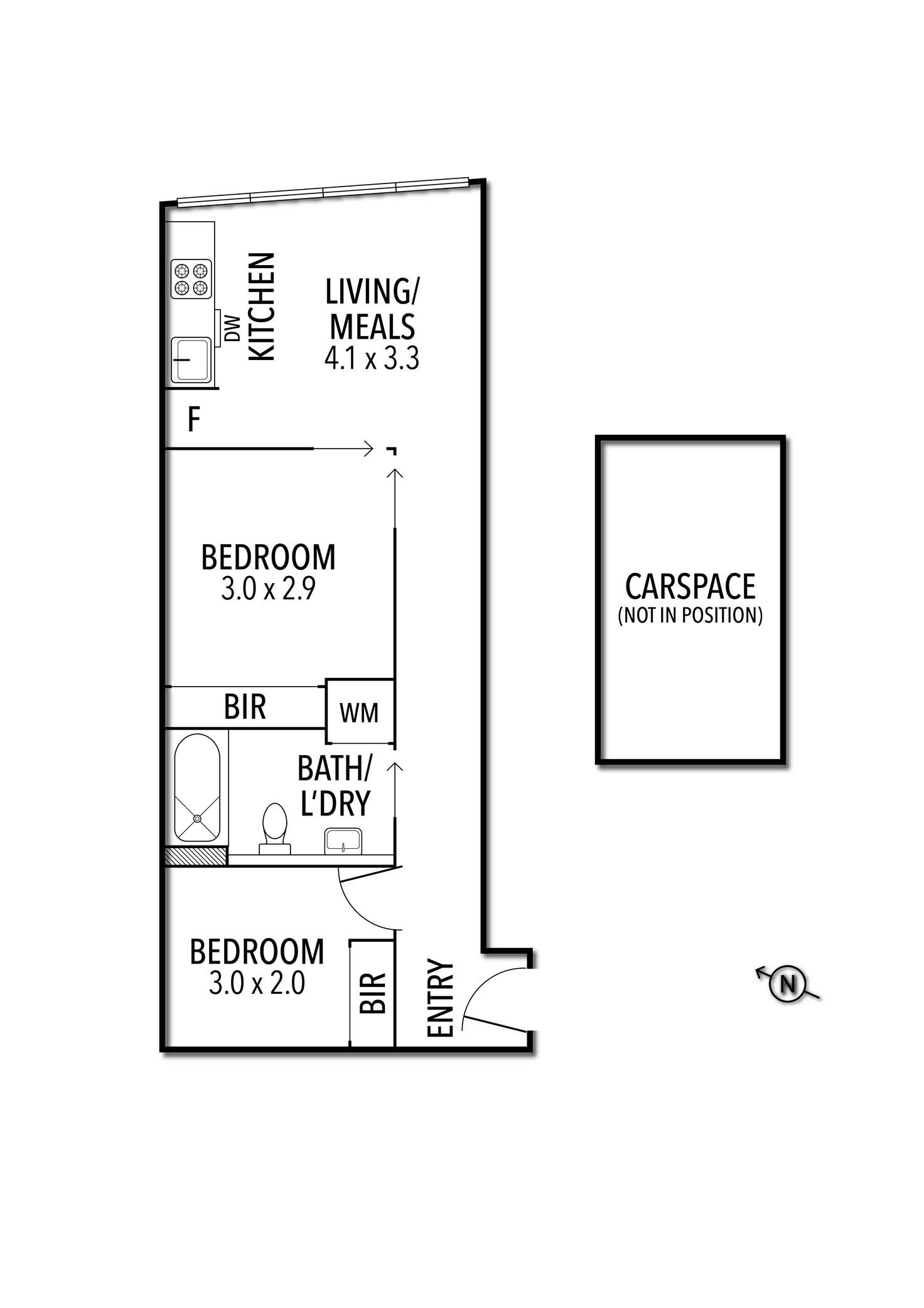 Floorplan of Homely apartment listing, 1017/18 Mt Alexander Road, Travancore VIC 3032