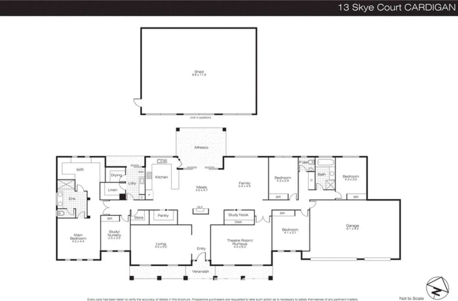 Floorplan of Homely house listing, 13 Skye Court, Cardigan VIC 3352