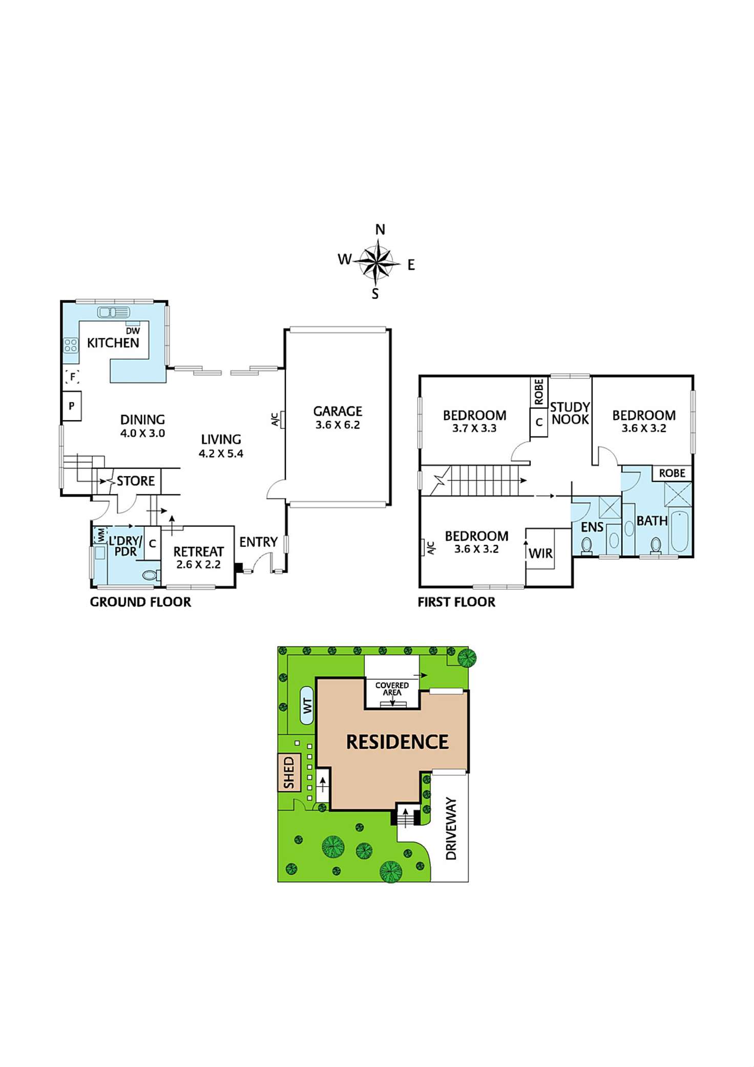 Floorplan of Homely townhouse listing, 1A Blackwood Court, Nunawading VIC 3131