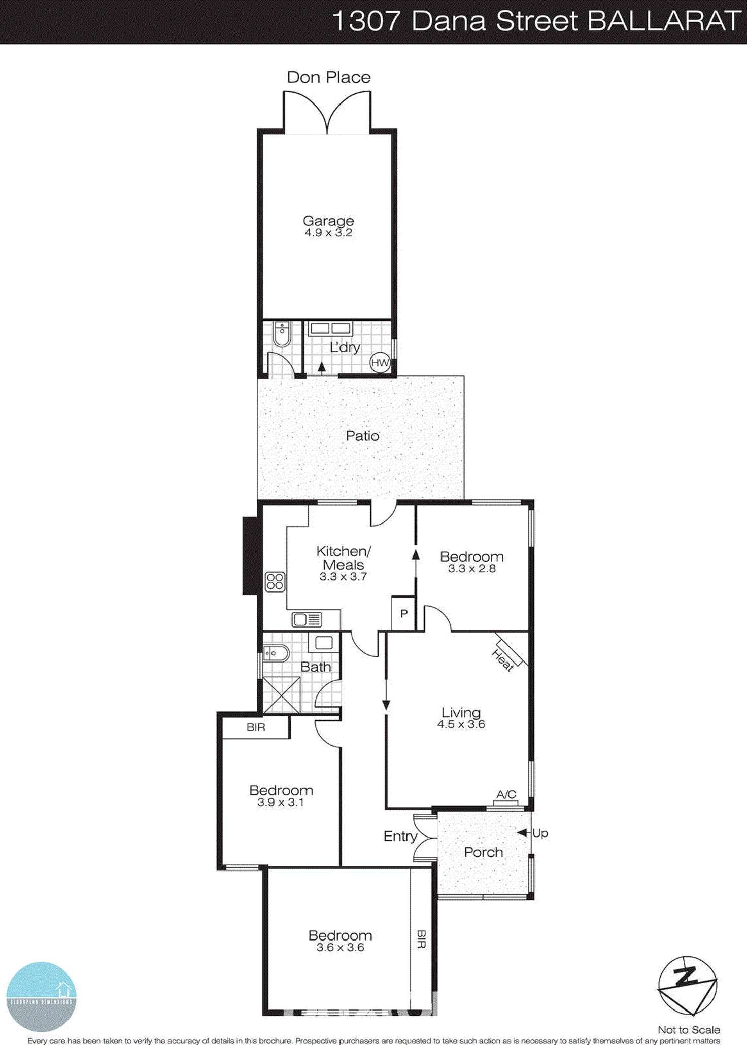 Floorplan of Homely house listing, 1307 Dana Street, Ballarat Central VIC 3350