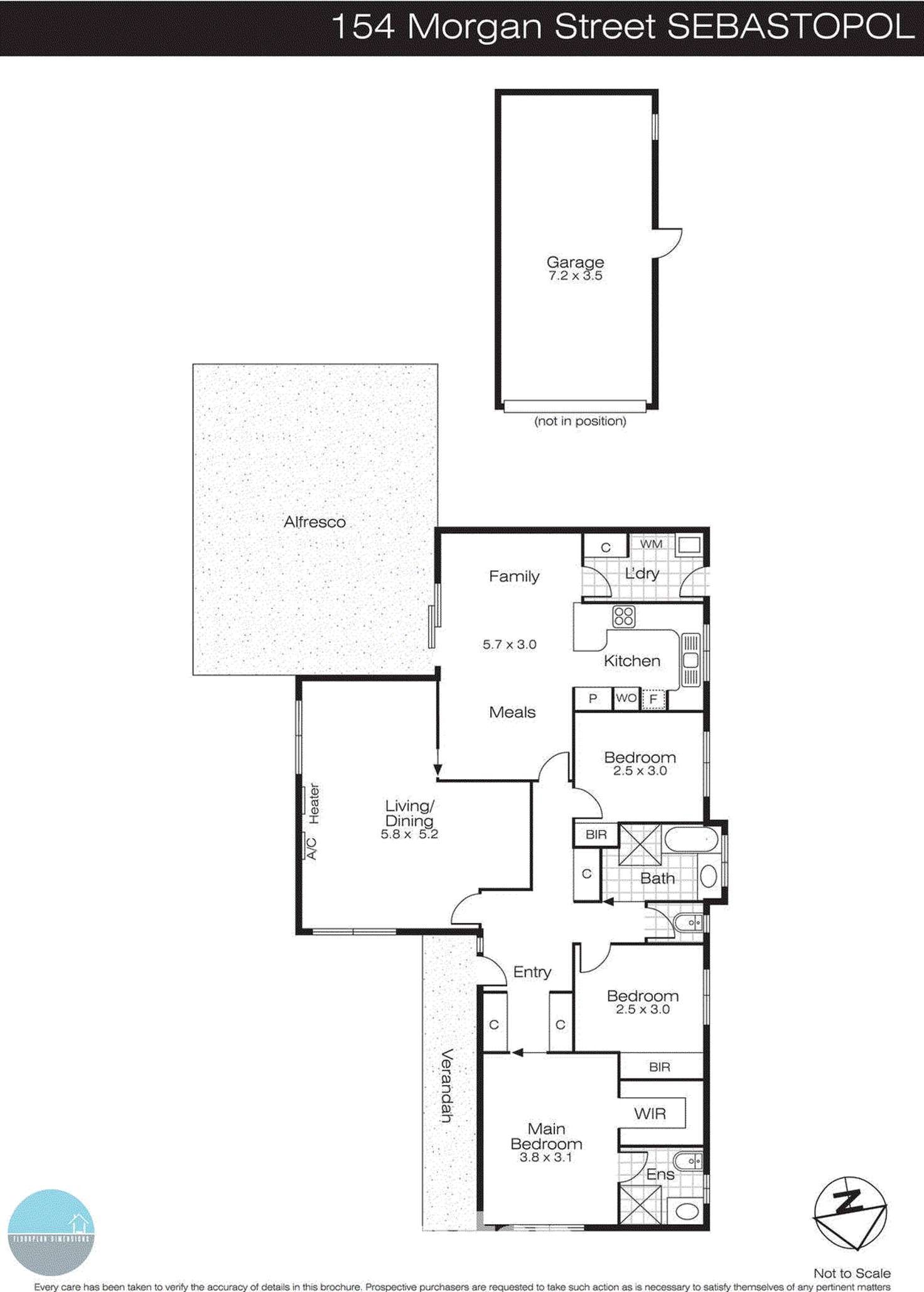 Floorplan of Homely house listing, 154 Morgan Street, Sebastopol VIC 3356