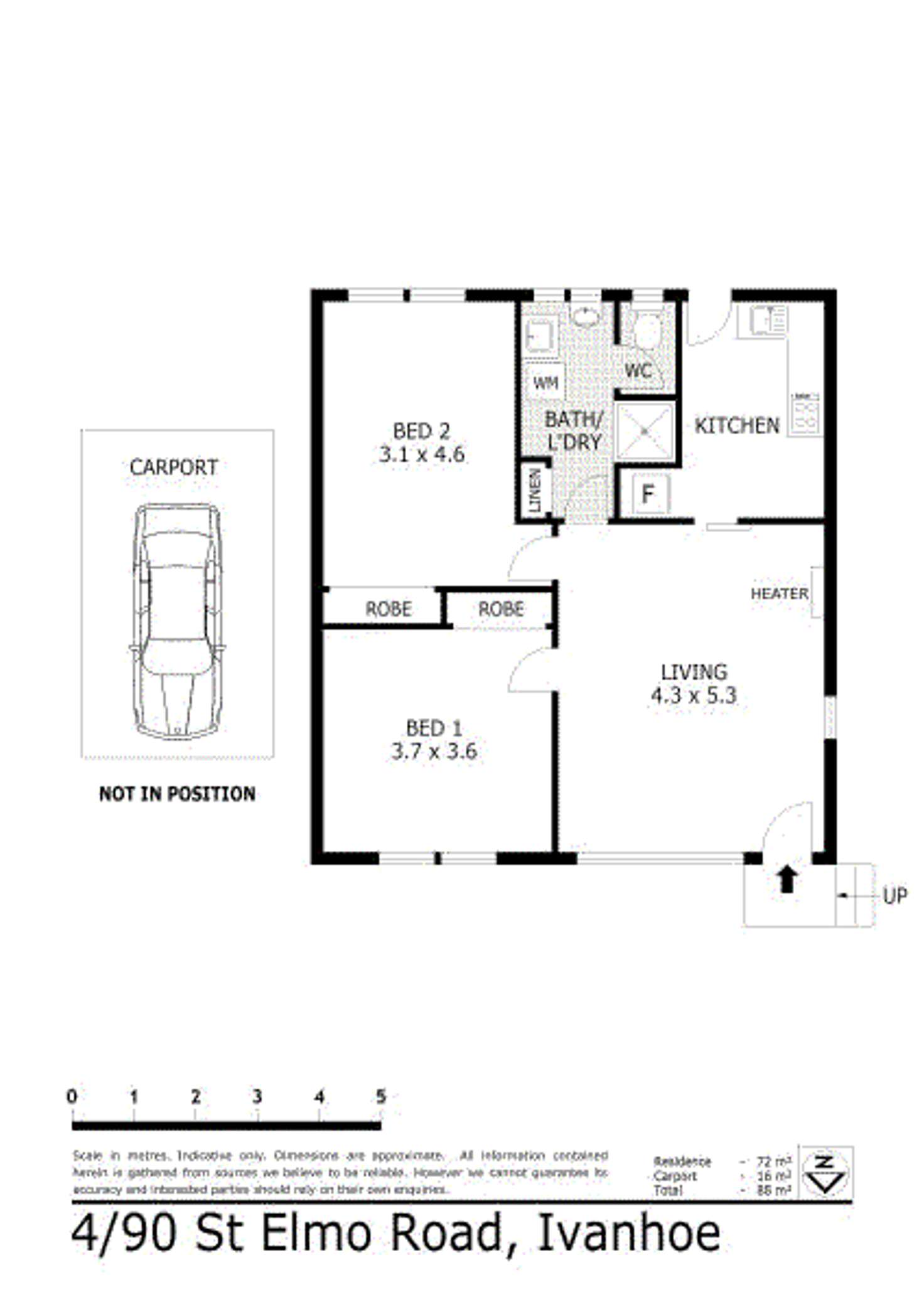 Floorplan of Homely unit listing, 4/90 St Elmo Road, Ivanhoe VIC 3079