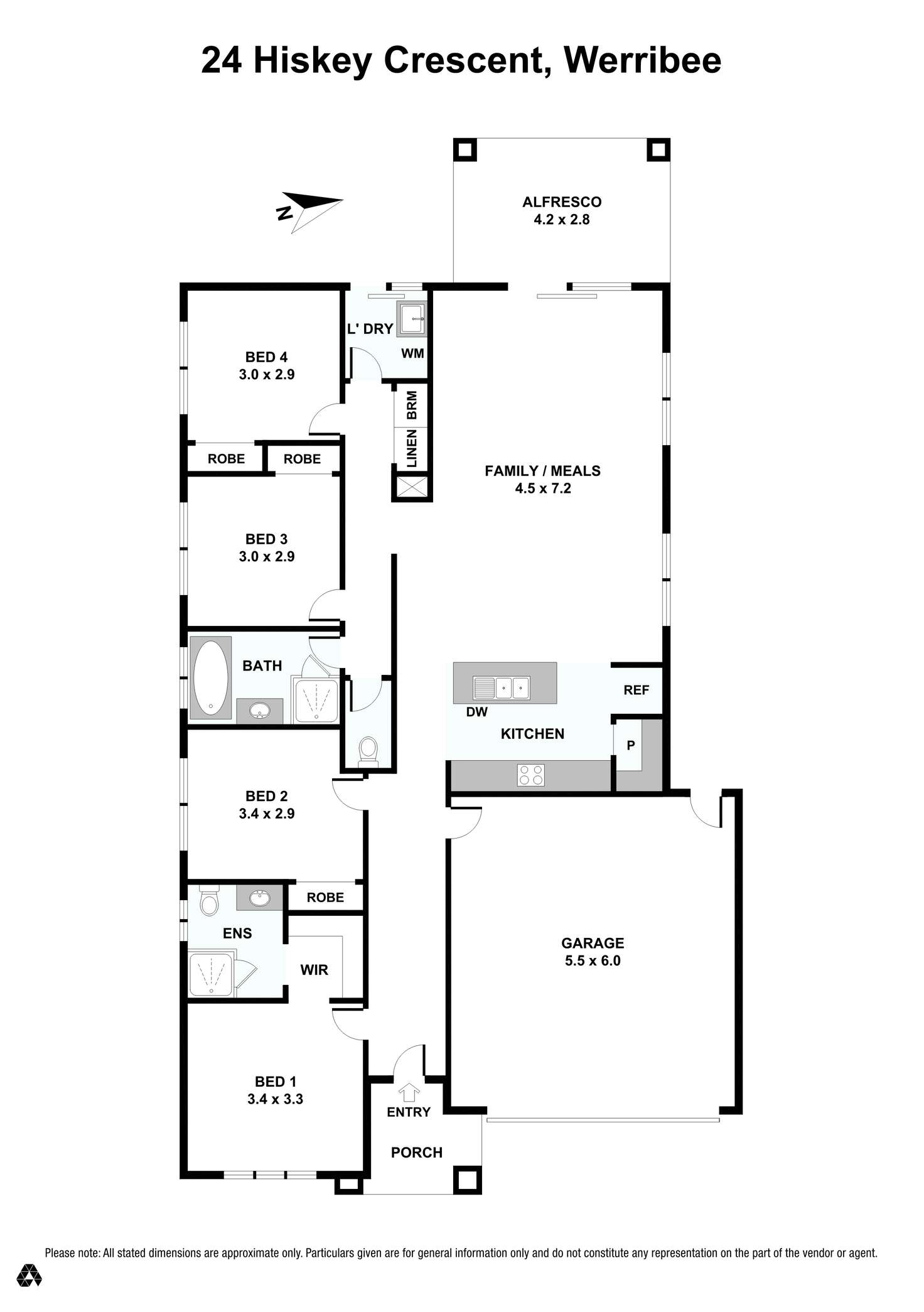 Floorplan of Homely house listing, 24 Hiskey Crescent, Werribee VIC 3030