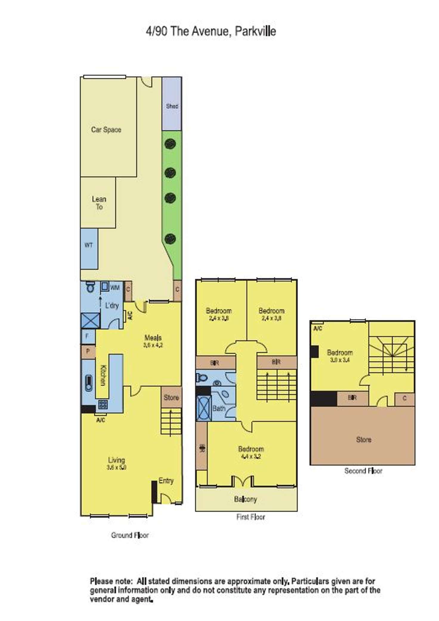 Floorplan of Homely townhouse listing, 4/90 The Avenue, Parkville VIC 3052