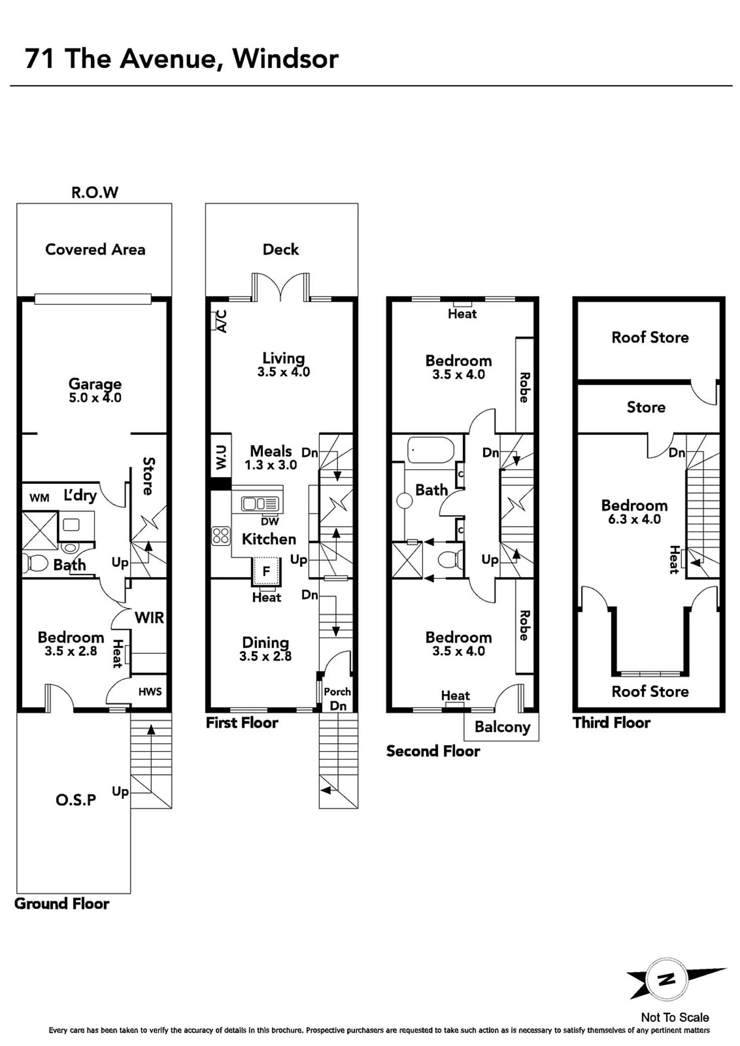 Floorplan of Homely townhouse listing, 71 The Avenue, Windsor VIC 3181