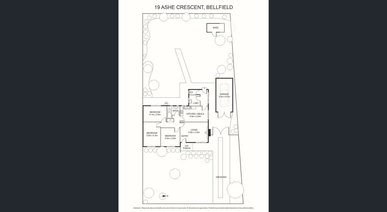 Floorplan of Homely house listing, 19 Ashe  Crescent, Bellfield VIC 3081